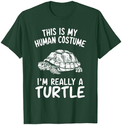 This Is My Human Costume I'm Really A Turtle Halloween T-Shirt - T-Shirt | Forest