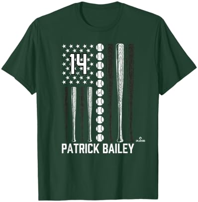 Baseball American Flag Patrick Bailey San Francisco Baseball T-Shirt - T-Shirt | Forest