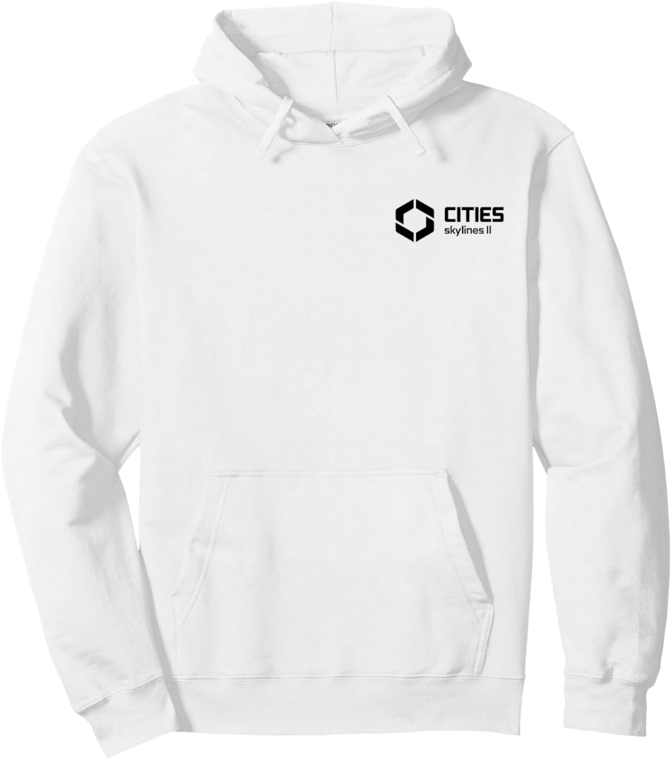 Cities Skylines II game logo black Hoodie - Hoodie | White