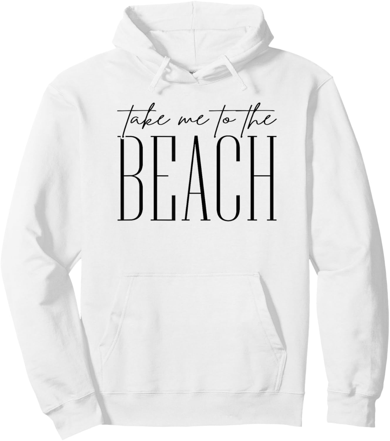Take Me to the Beach Funny Vacation Retro Preppy Women Girls Hoodie - Hoodie | White