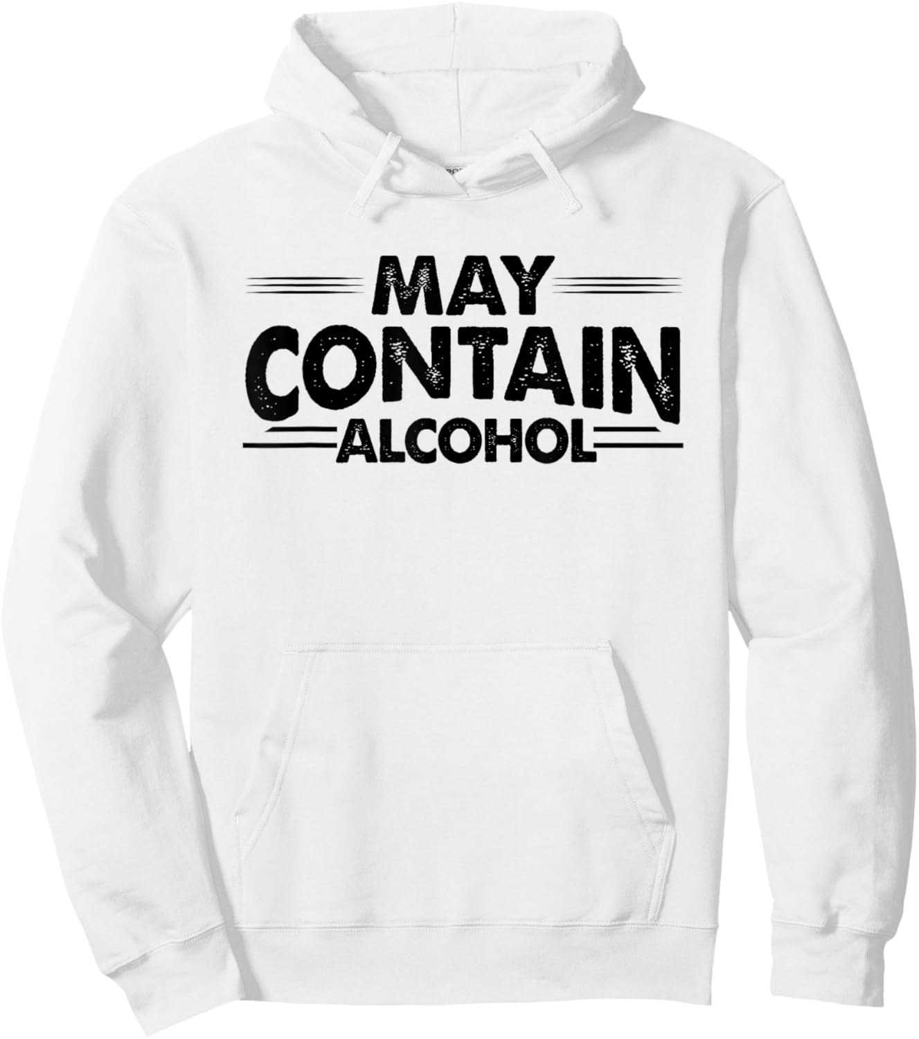 Funny May Contain Alcohol Hoodie - Hoodie | White