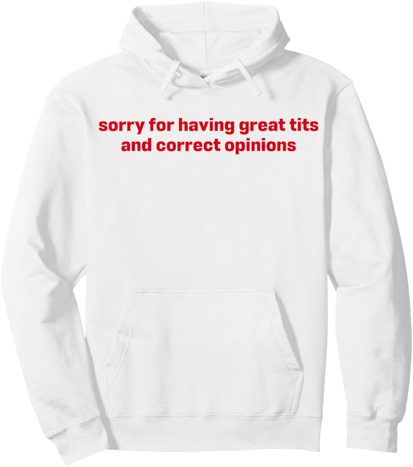 Sorry For Having Great Tits And Correct Opinions Hoodie - Hoodie | White