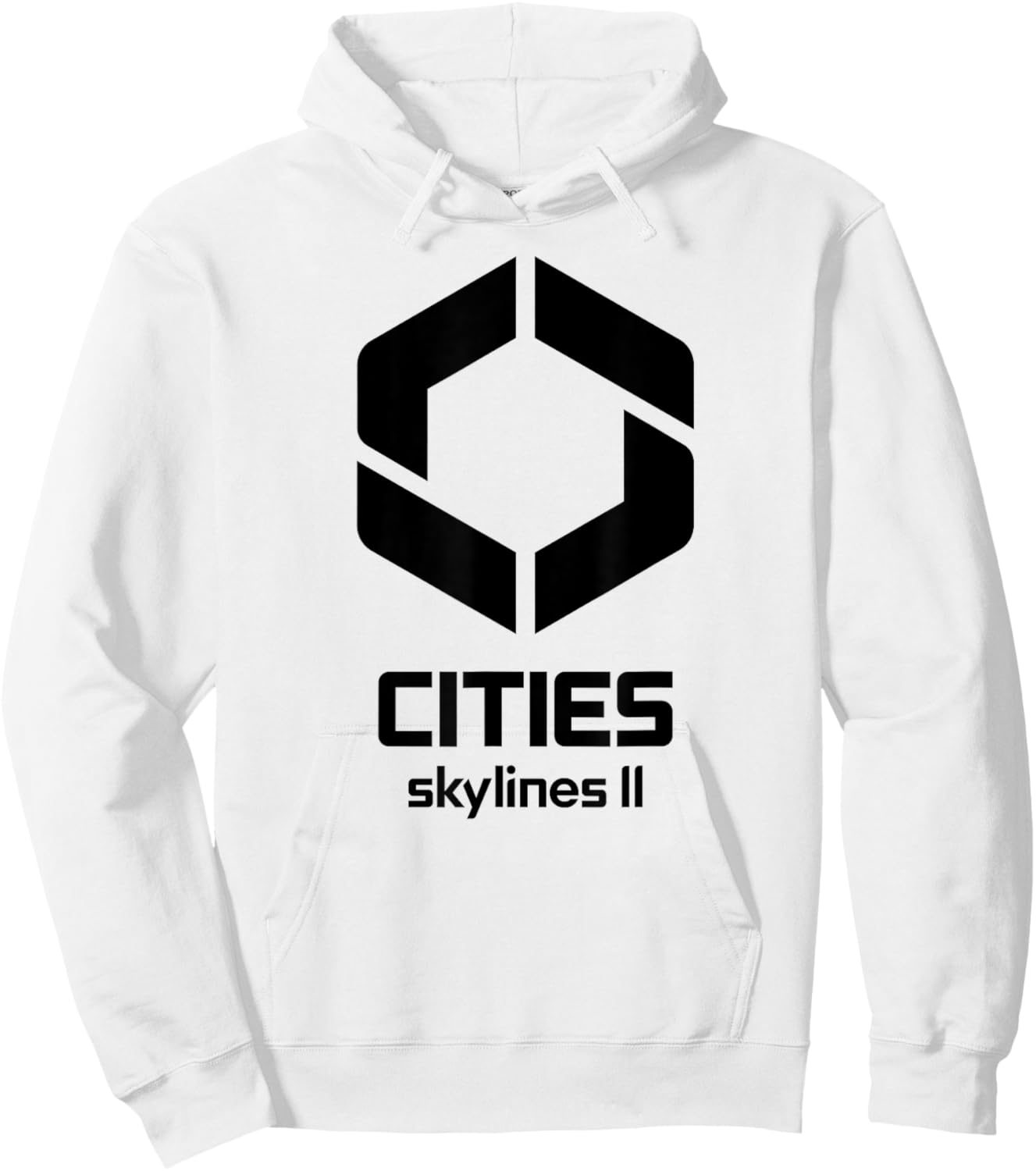 Cities Skylines II game logo black Hoodie - Hoodie | White