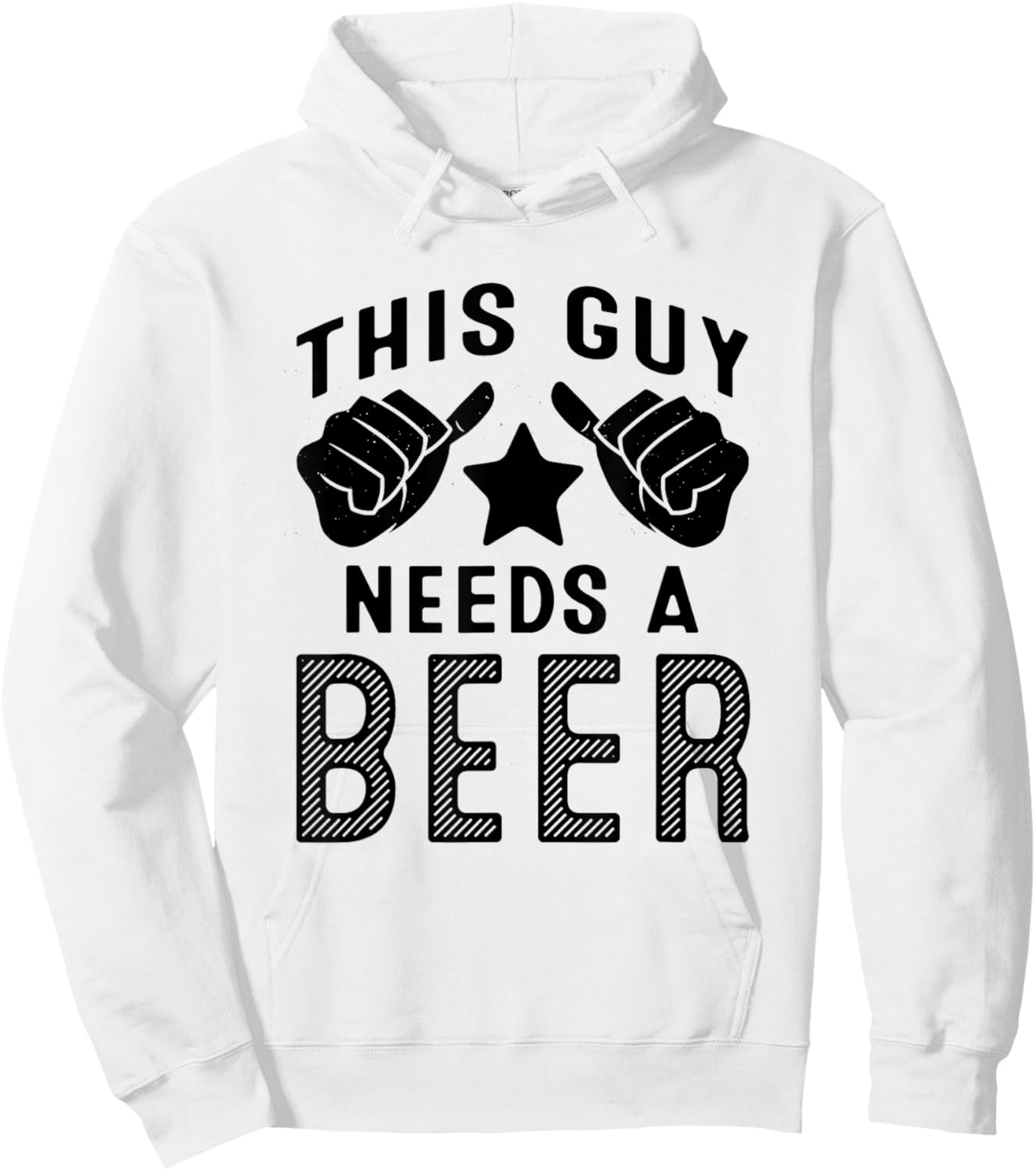 This Guy Needs A Beer Hoodie - Hoodie | White