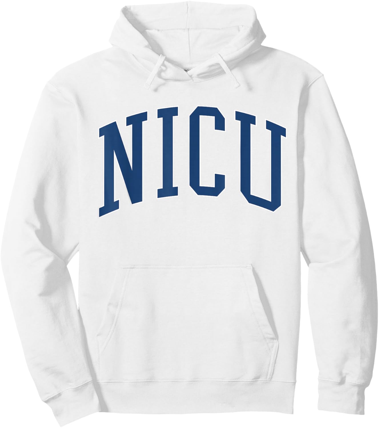 NICU Nurse Vintage Collegiate Blue Hoodie - Hoodie | White