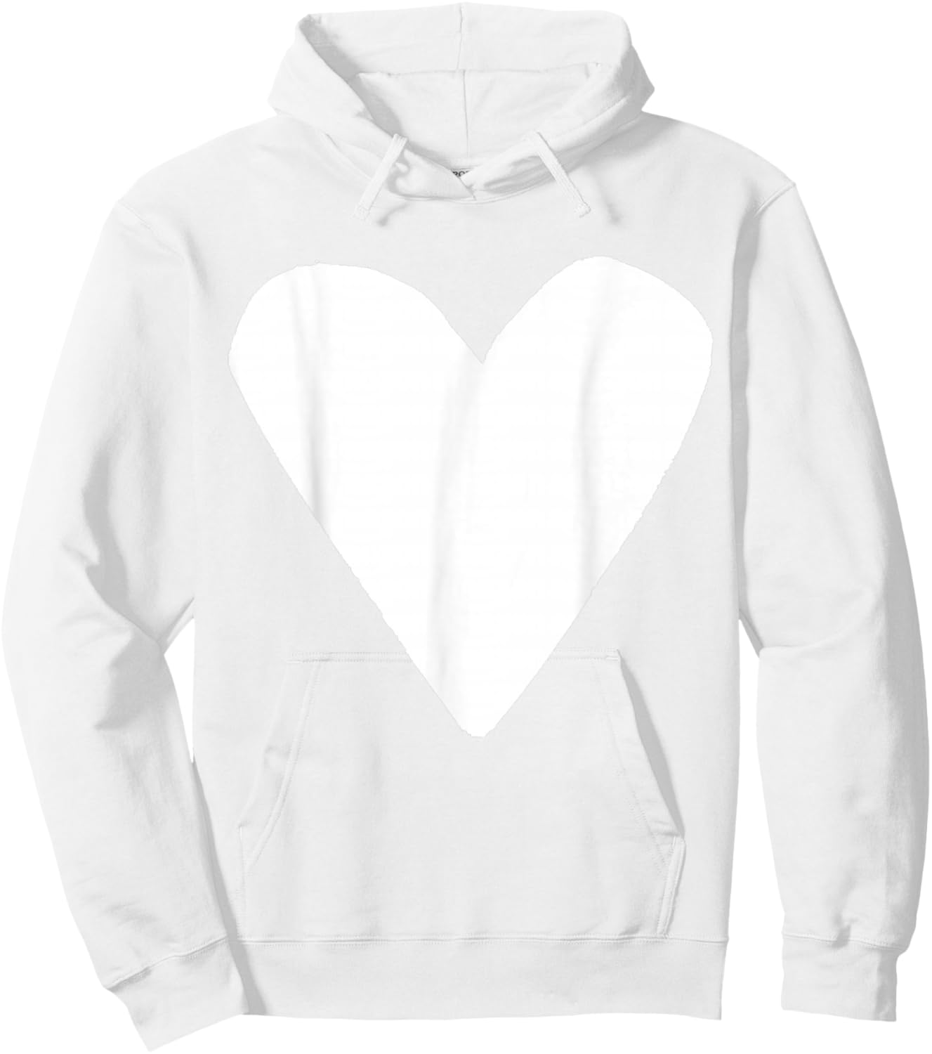 White Heart Light Blue Hoodie - Hoodie | White