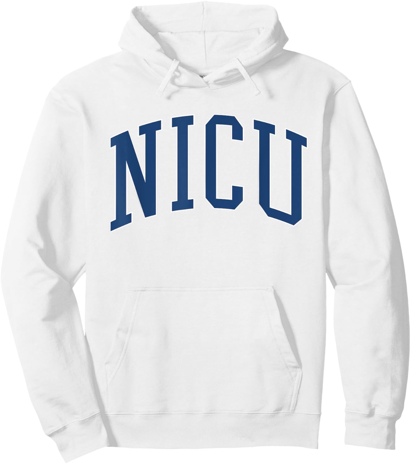 NICU Nurse Vintage Collegiate Blue Hoodie - Hoodie | White