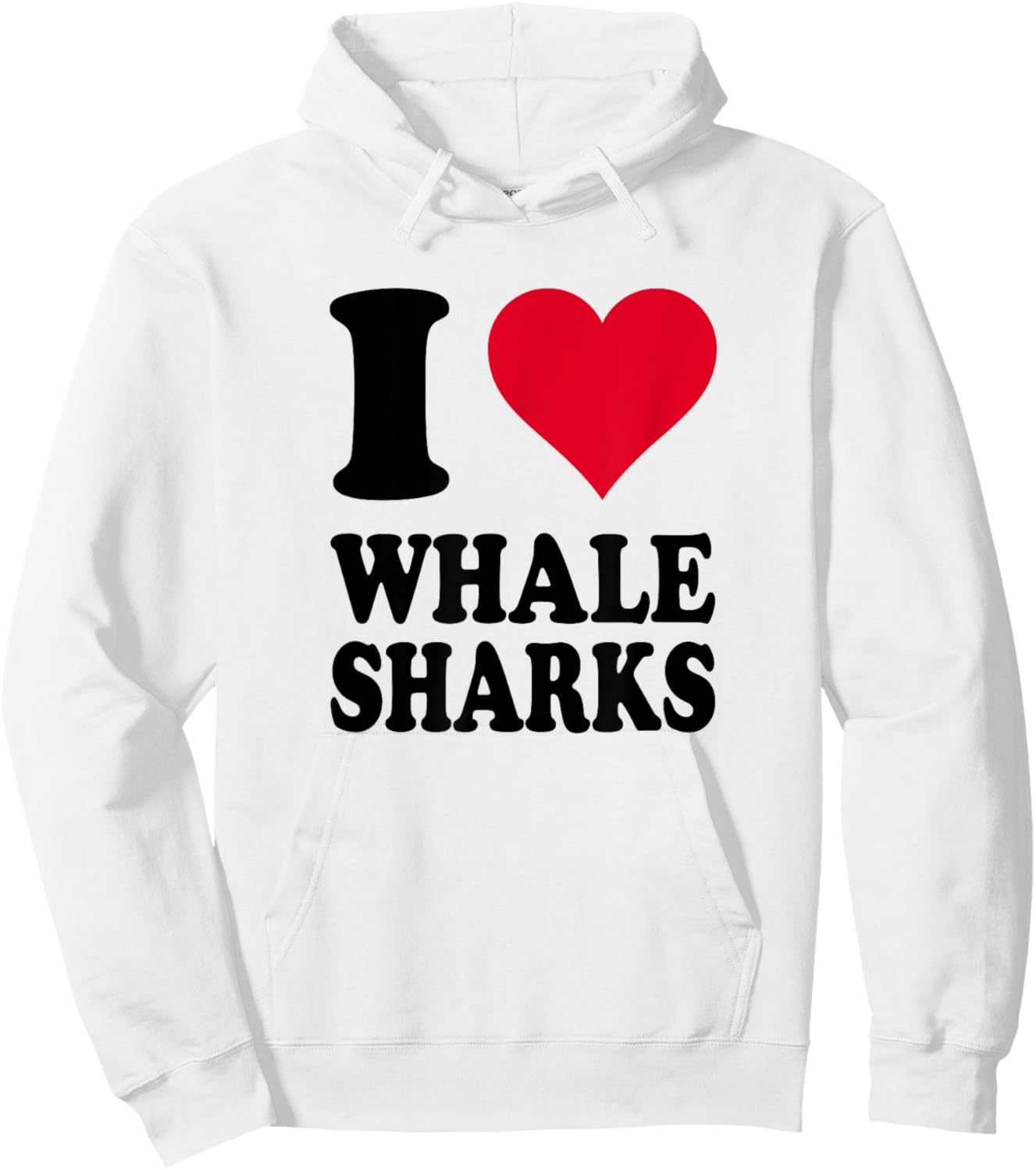 Red Heart I Love Whale Sharks Hoodie - Hoodie | White