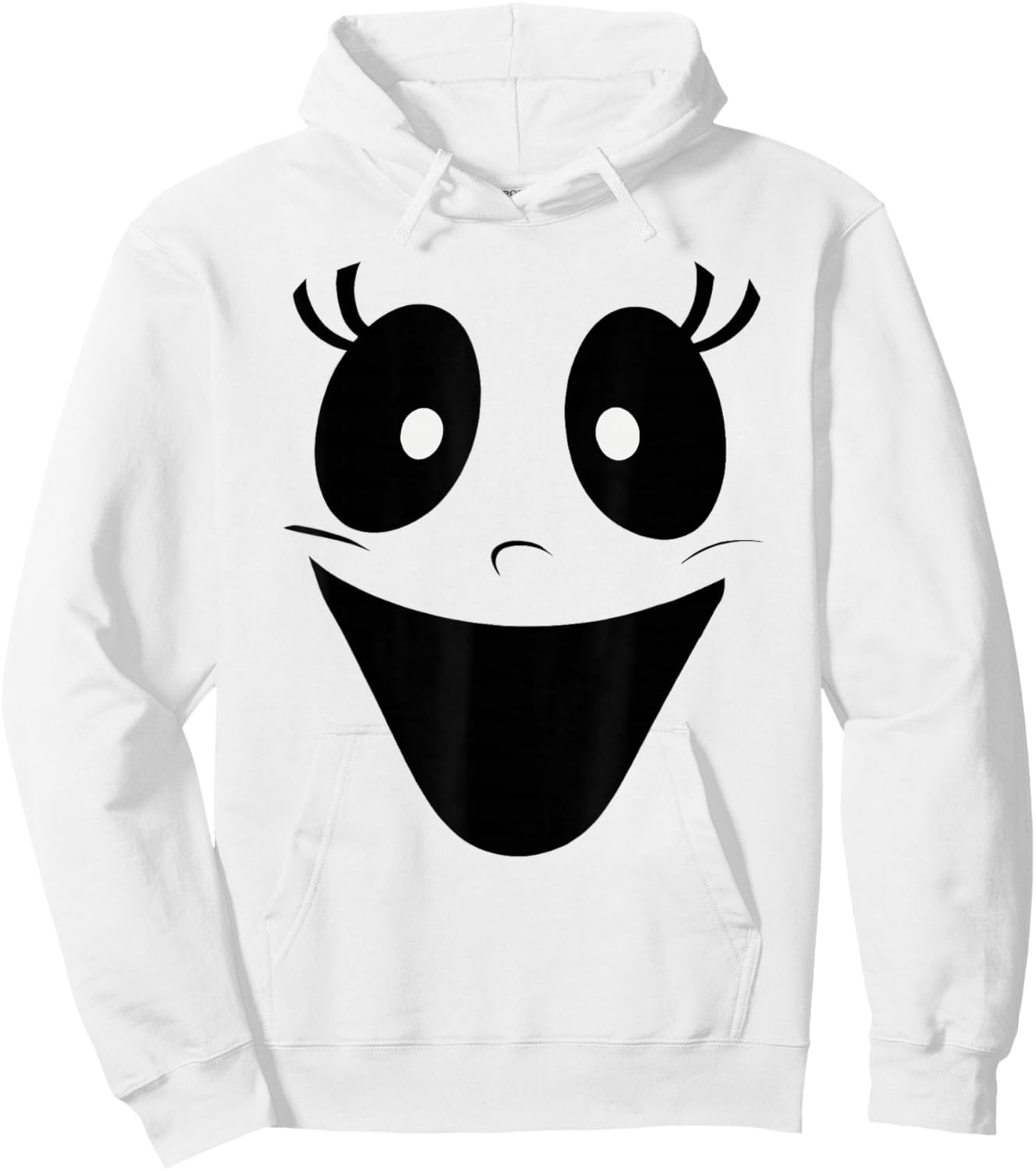 Cute Female Ghost Face Halloween Costume Hoodie - Hoodie | White