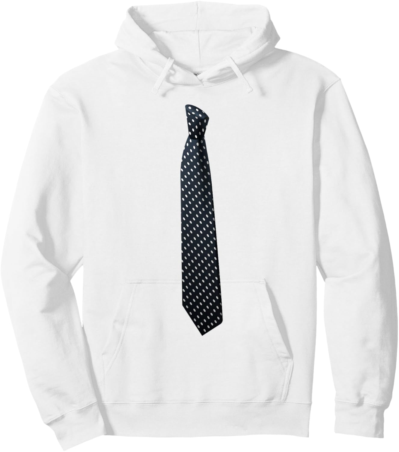 Necktie Funny Dress Black Tie Funny Elegant Business Costume Hoodie - Hoodie | White