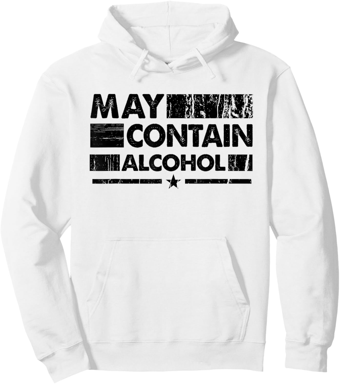 Funny May Contain Alcohol Hoodie - Hoodie | White
