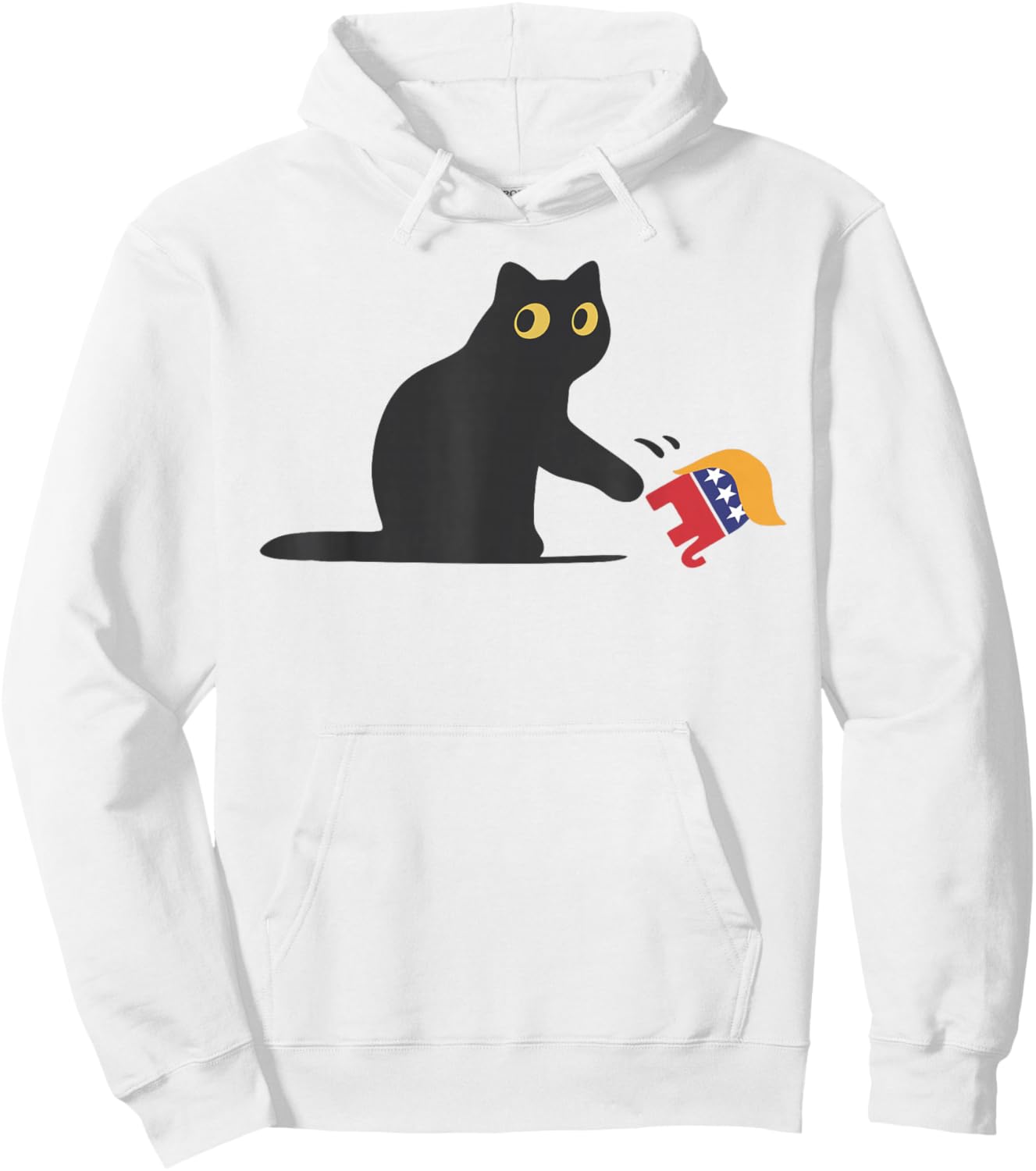 Cat Ladies for Kamala Harris Donald Trump 2024 Sarcastic Hoodie - Hoodie | White