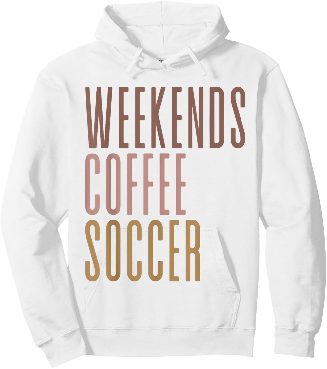 Weekends Coffee Soccer Hoodie - Hoodie | White