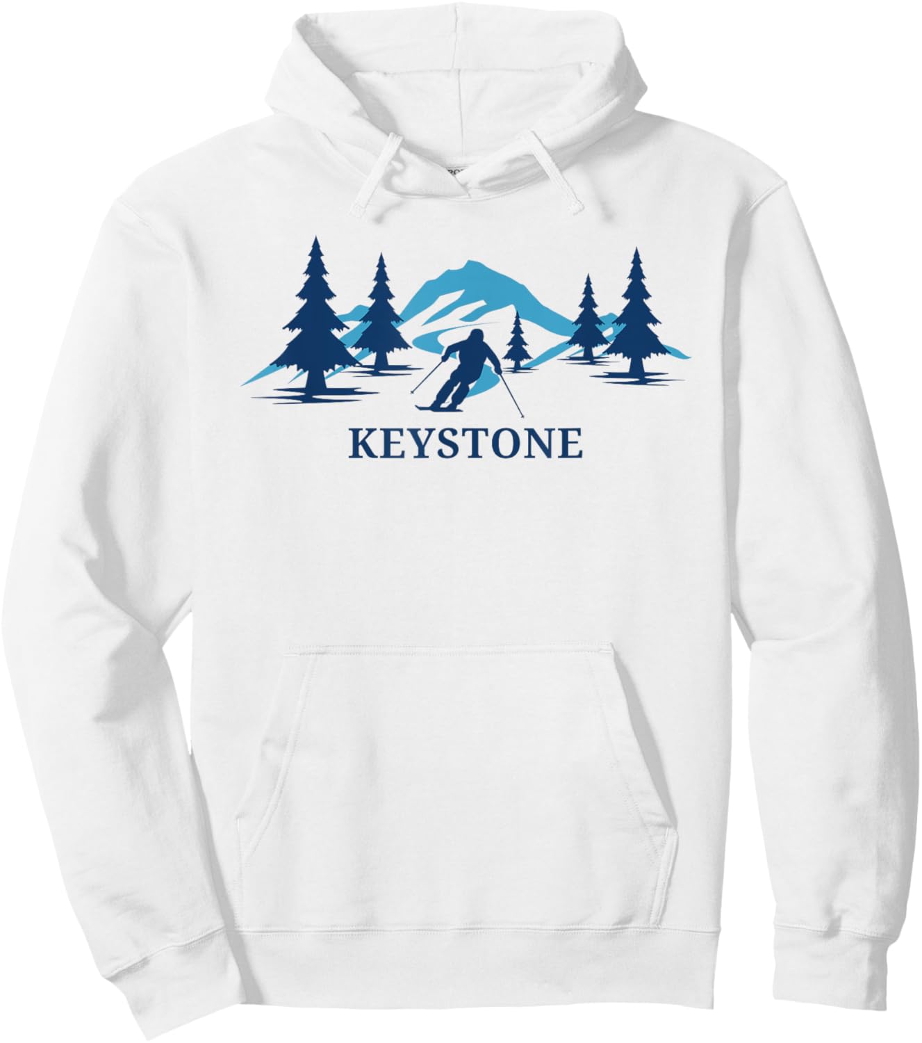 Keystone Colorado Ski Resort Mountains Hoodie - Hoodie | White