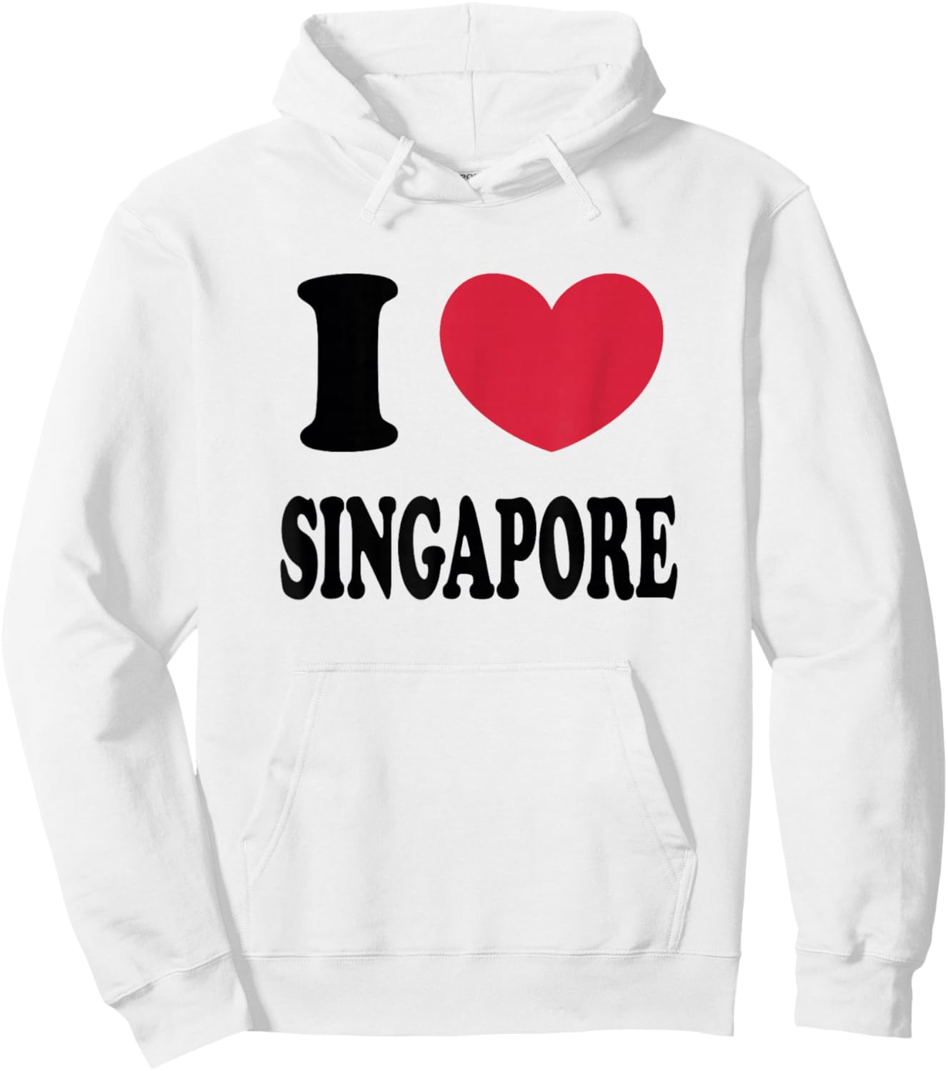 I Love Singapore Hoodie - Hoodie | White