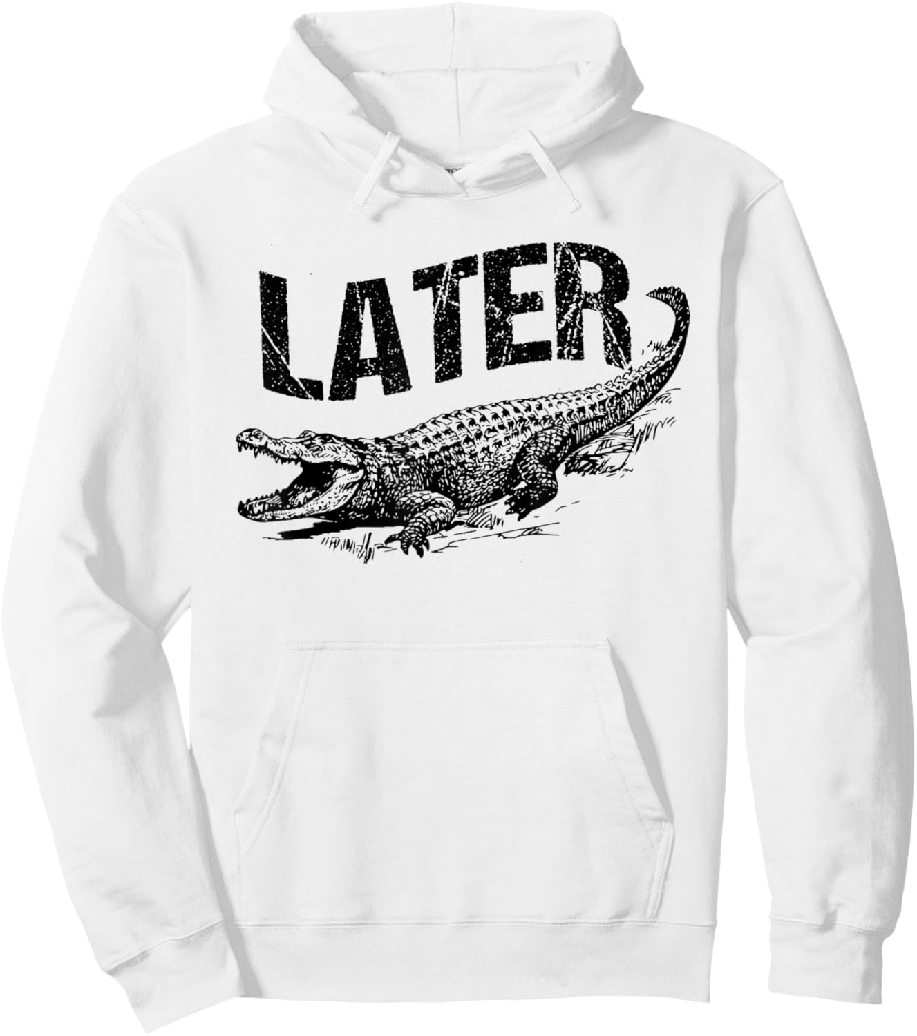 Later Gator Funny Alligator Pun Hoodie - Hoodie | White