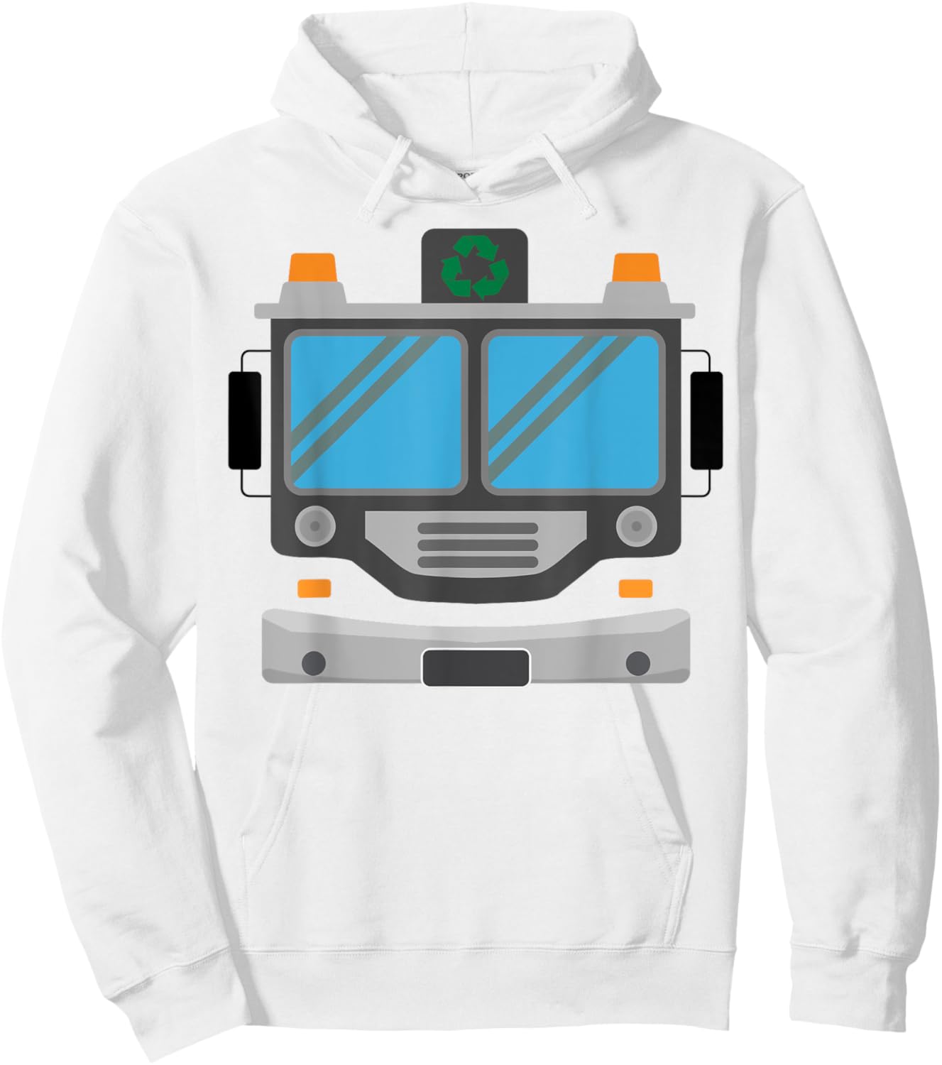 Green Garbage Truck DIY Costume Cosplay Halloween Kids Boys Hoodie - Hoodie | White