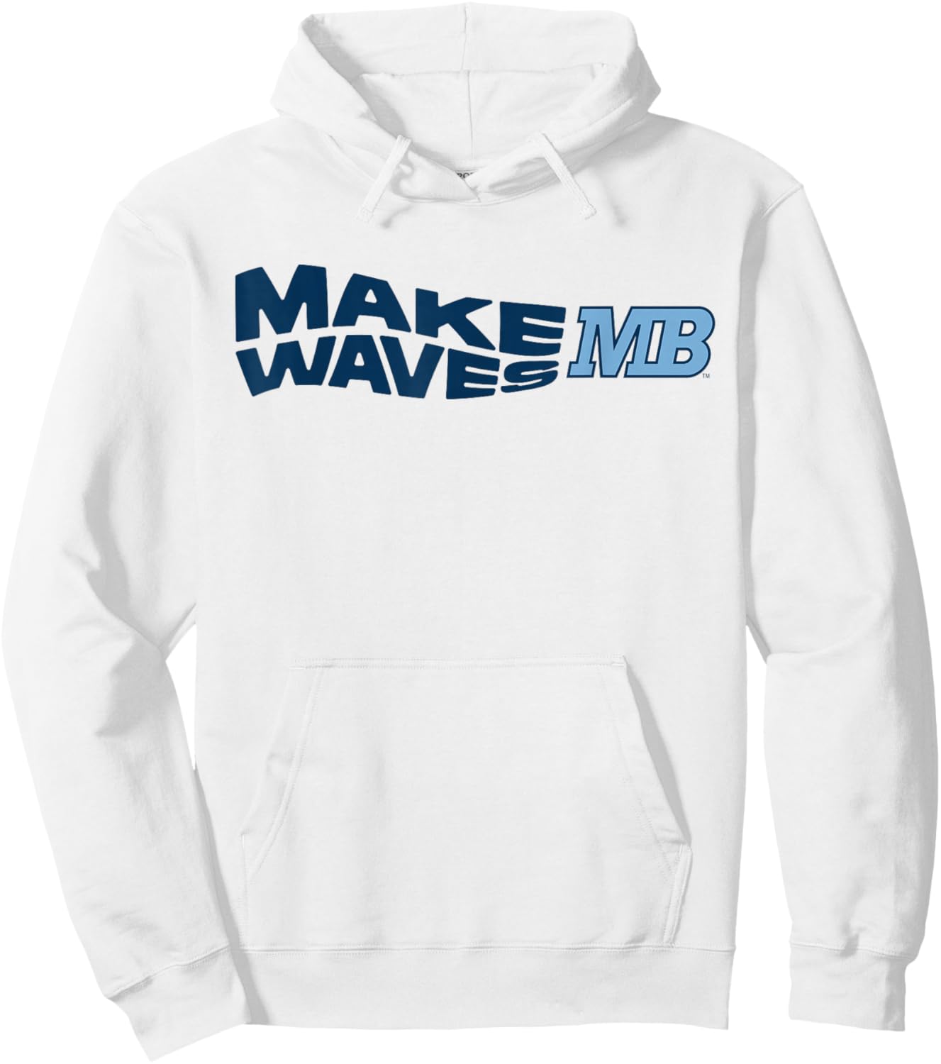 Cal State Monterey Bay Make Waves Logo Hoodie - Hoodie | White