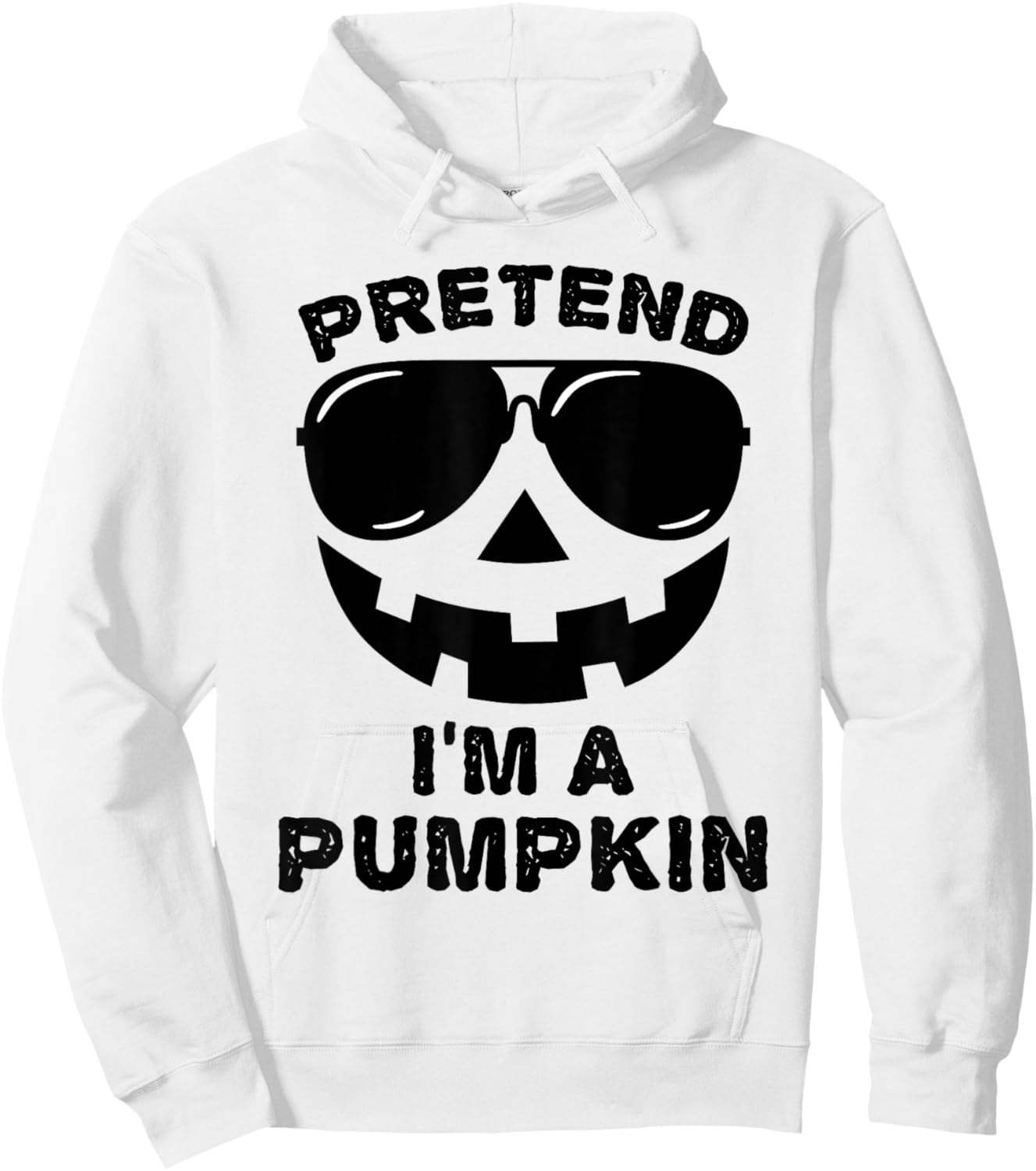 Pretend I'm A Pumpkin Halloween Costume Couples Matching Hoodie - Hoodie | White