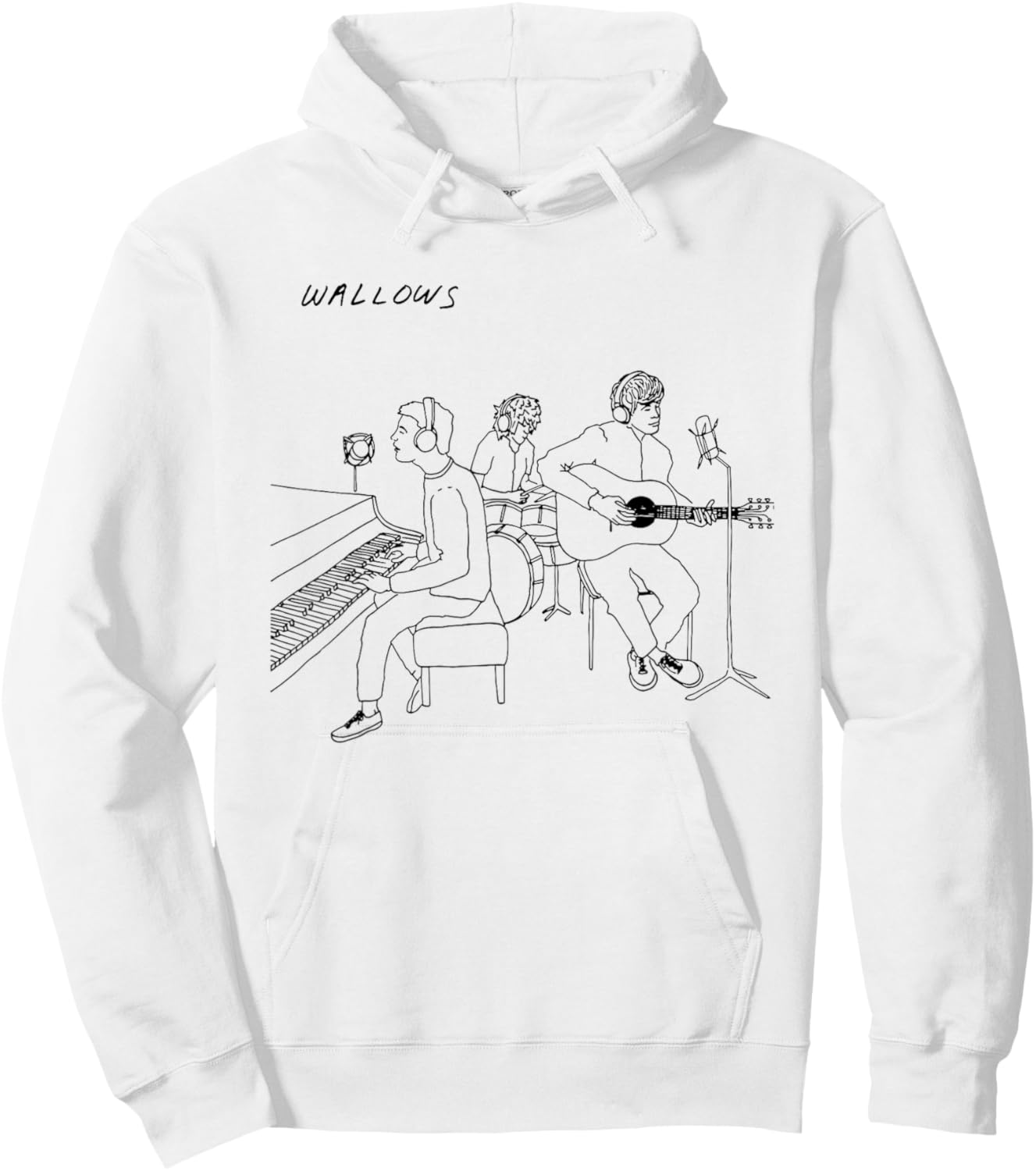 WL line art Hoodie - Hoodie | White