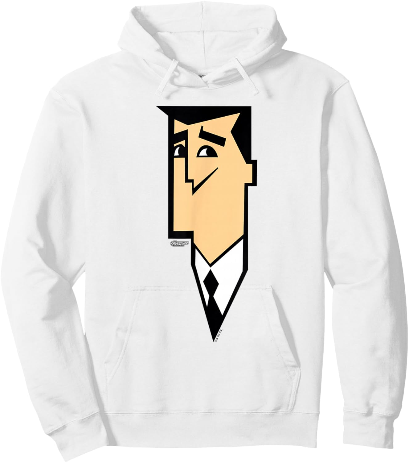 The Powerpuff Girls Professor Utonium Face Hoodie - Hoodie | White