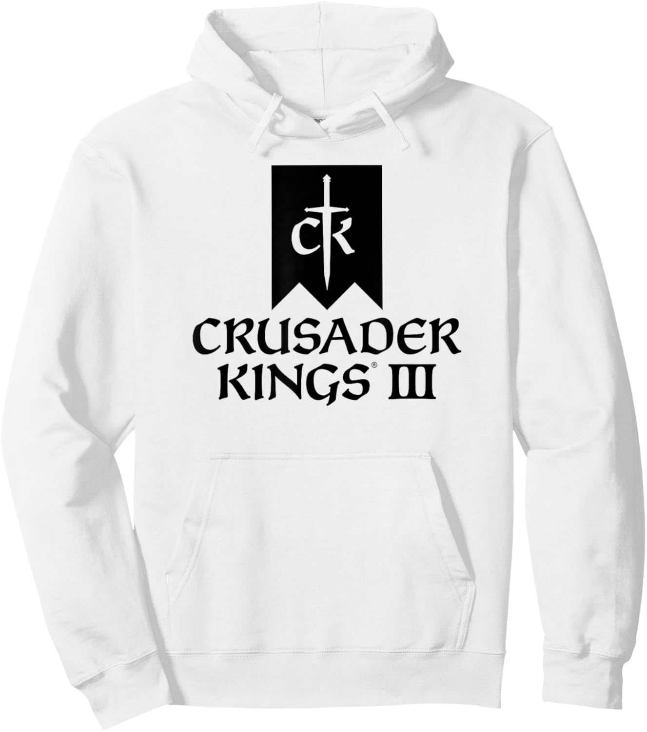 Crusader Kings III game logo black Hoodie - Hoodie | White