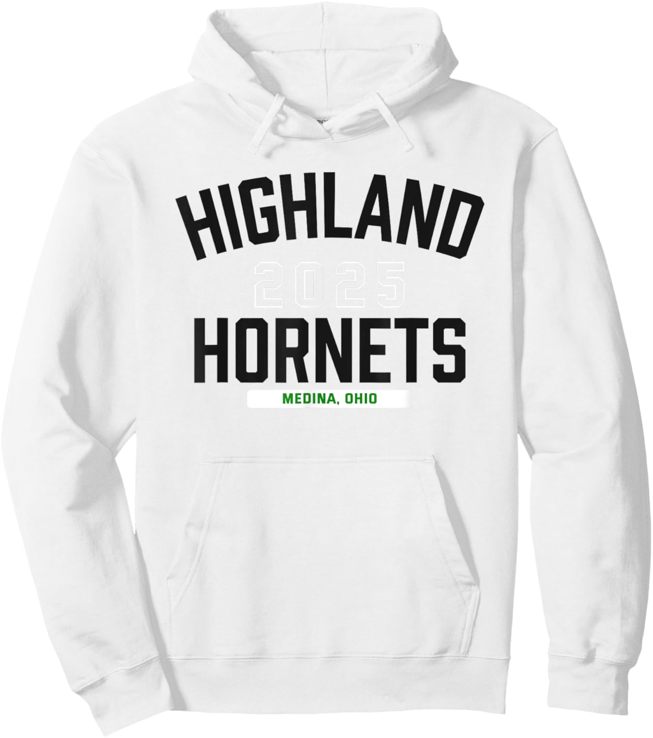 Highland Hornets Medina, Ohio 2025 Hoodie - Hoodie | White