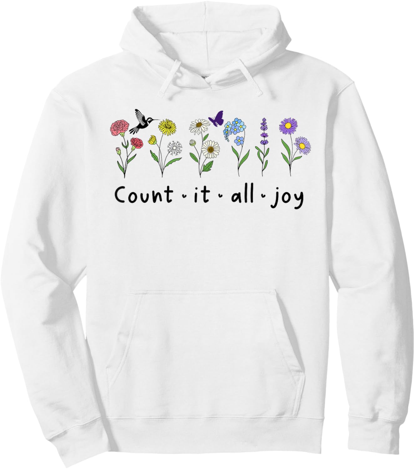 Count It All Joy Christian Bible Verse God Quotes James 1:2 Hoodie - Hoodie | White