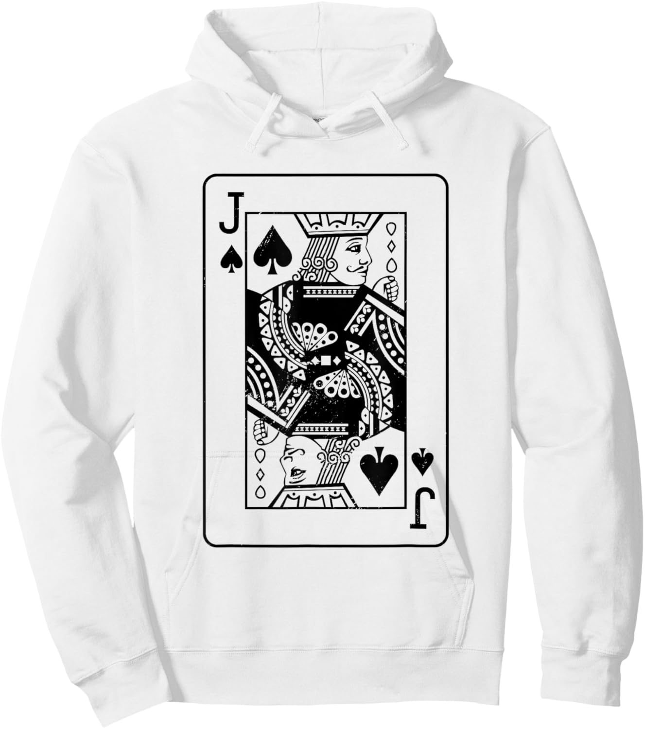 Jack of the Spades Costume Apparel Halloween Deck of Cards Hoodie - Hoodie | White
