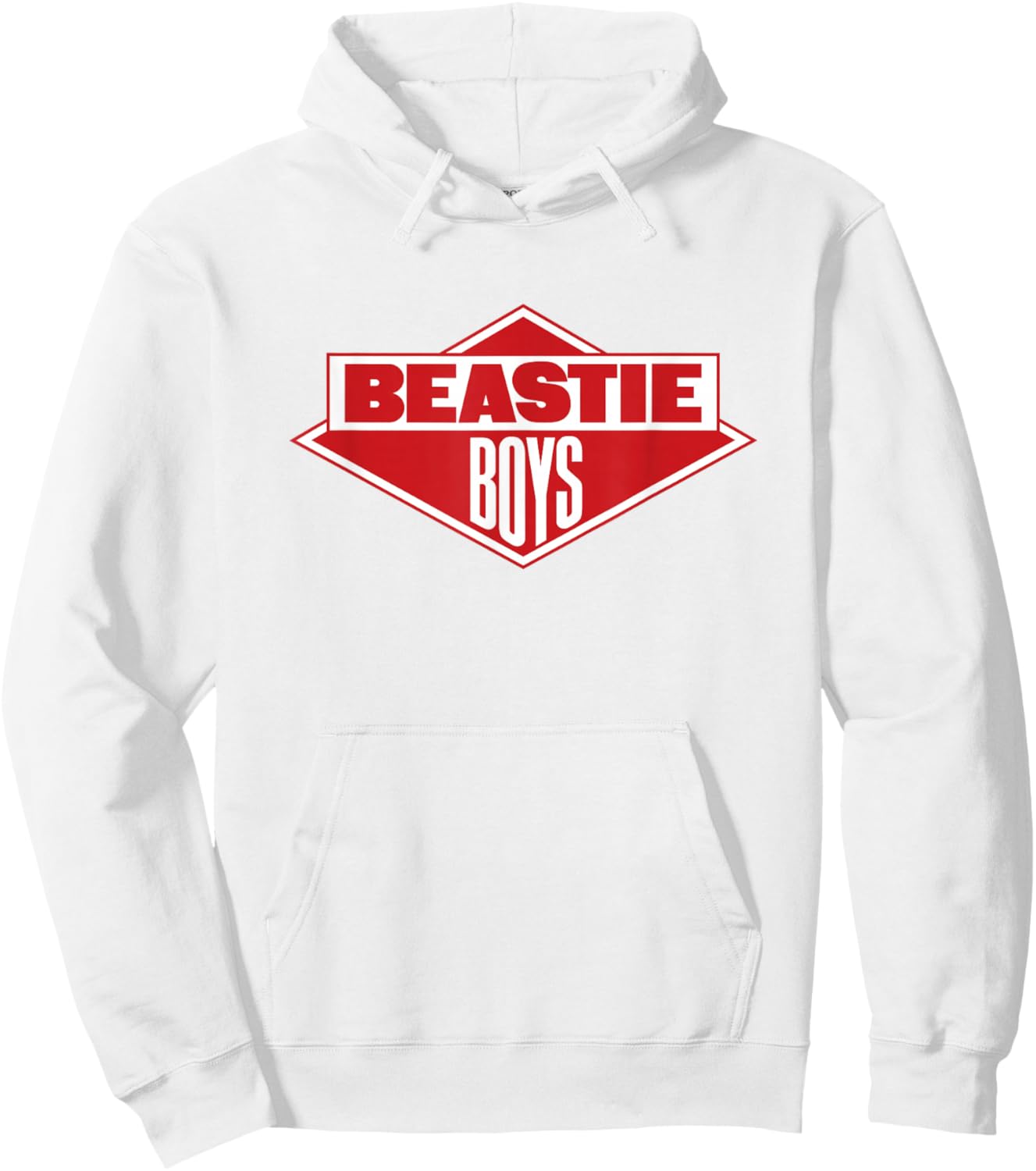 Official Beastie Boys Red Diamond Logo Hoodie - Hoodie | White