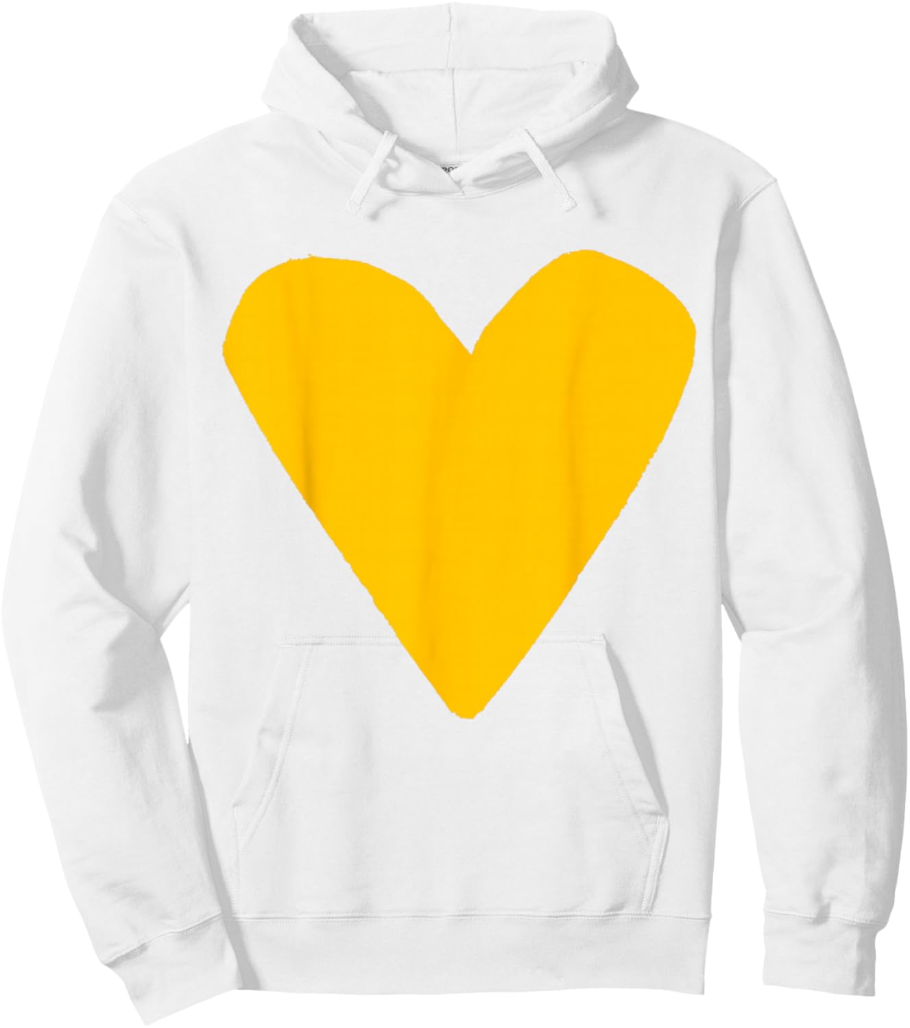 Yellow Orange Golden Heart Green Hoodie - Hoodie | White