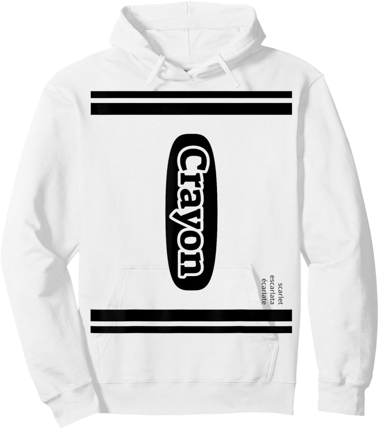 Crayon Scarlet Red Group Costume Hoodie - Hoodie | White