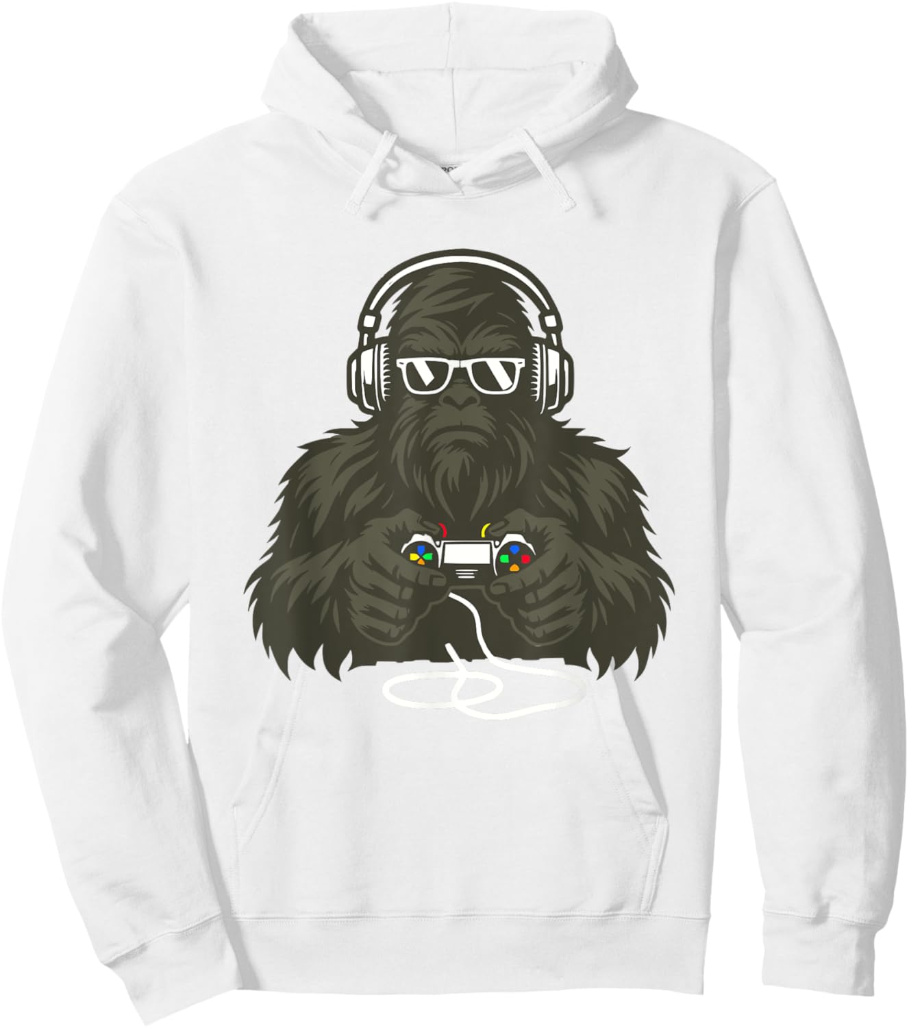Sasquatch Bigfoot Video Gamer Retro Gaming Men Boys Teens Hoodie - Hoodie | White