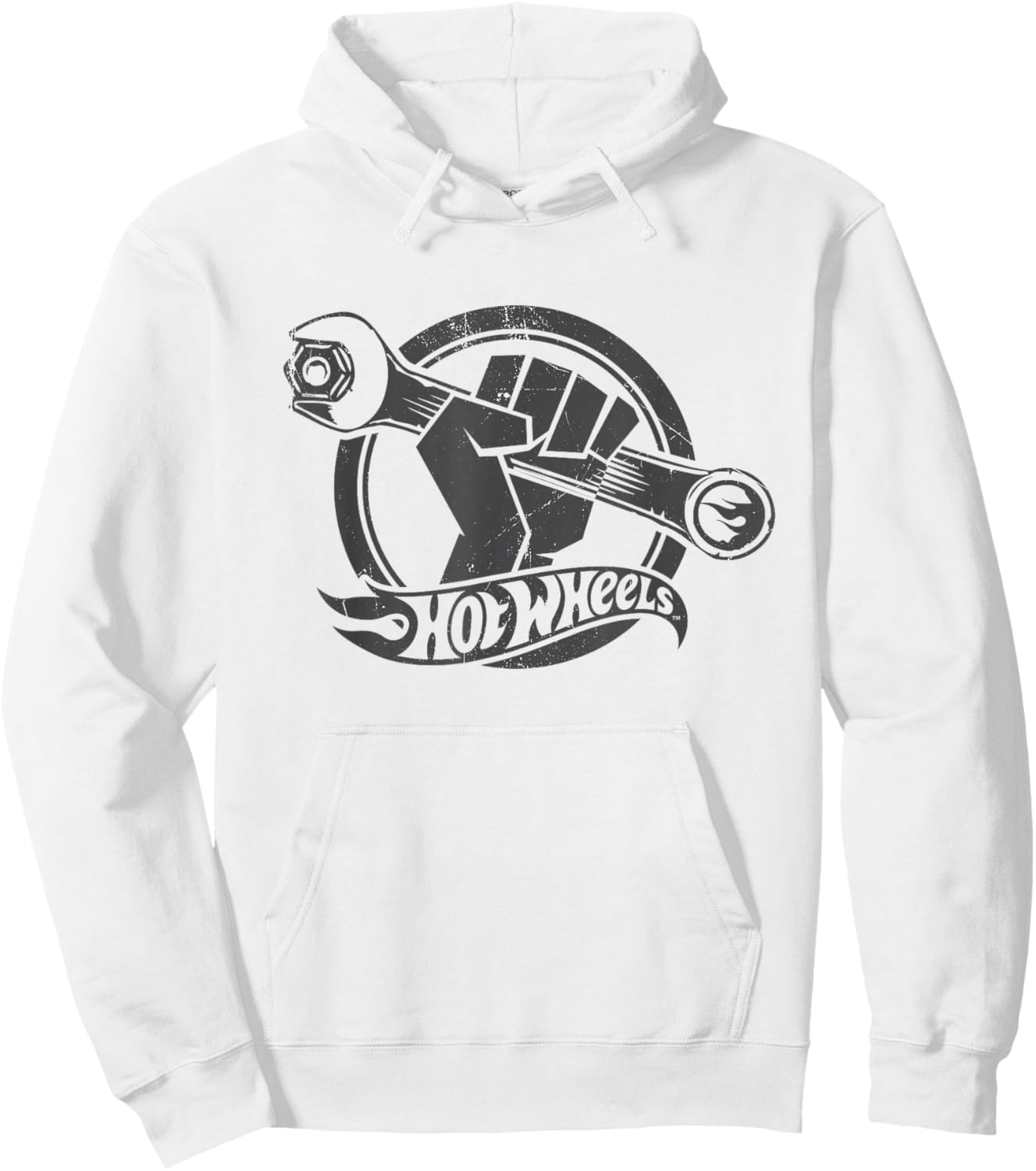 Hot Wheels Wrench Dark Grey Hoodie - Hoodie | White