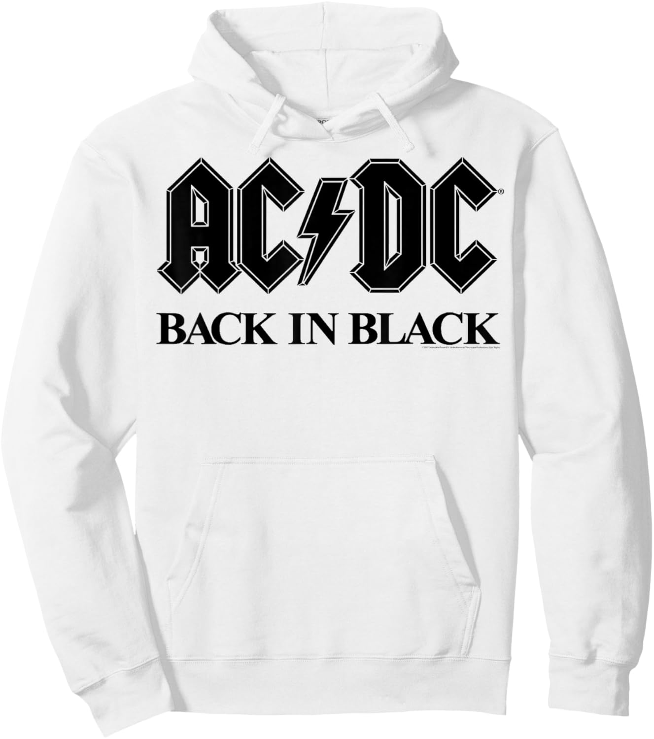 AC/DC - Bold Black Hoodie - Hoodie | White