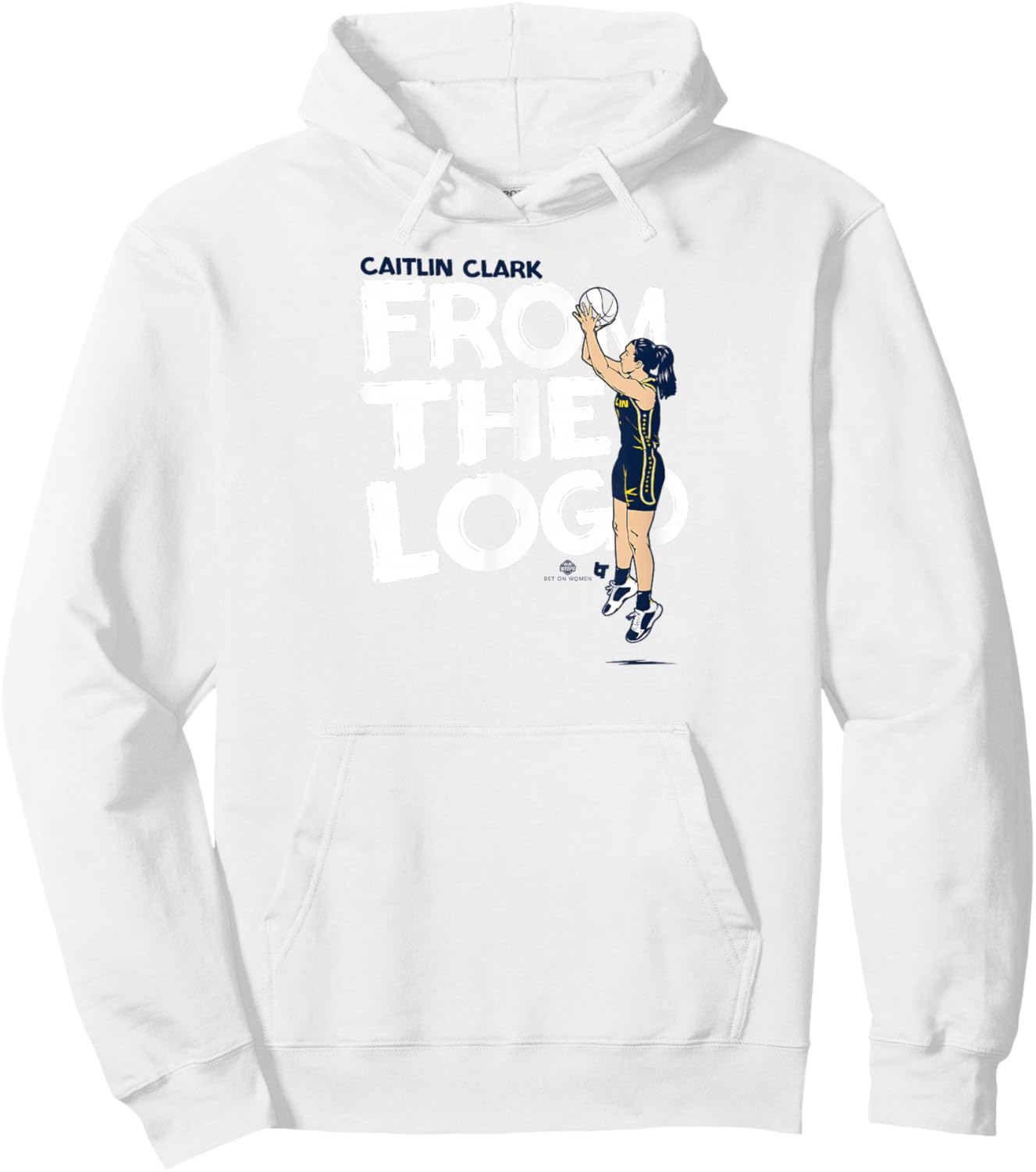 Caitlin Clark: from The Logo - Indiana Basketball Hoodie - Hoodie | White