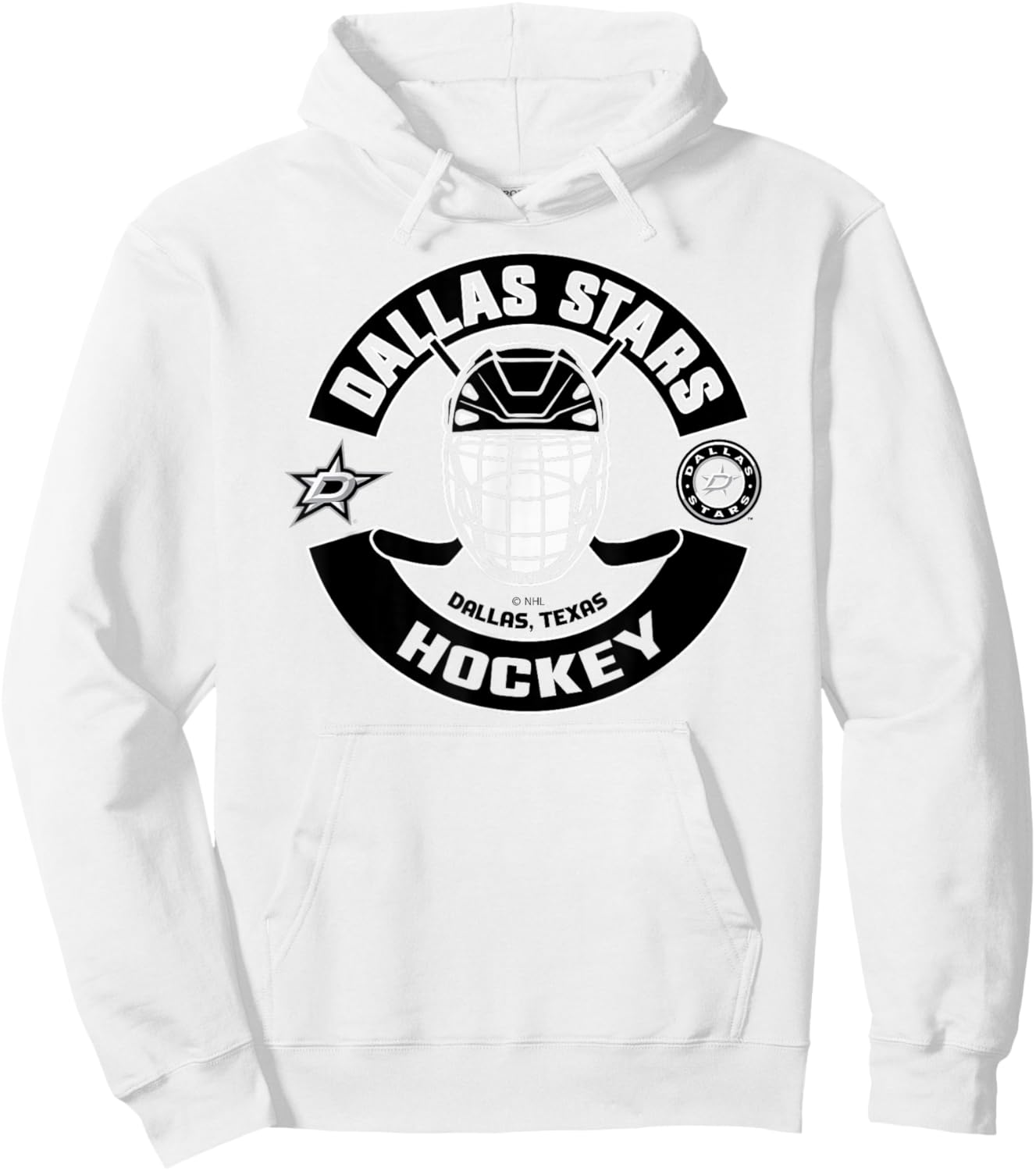 Dallas Stars Mask Green Officially Licensed Hoodie - Hoodie | White