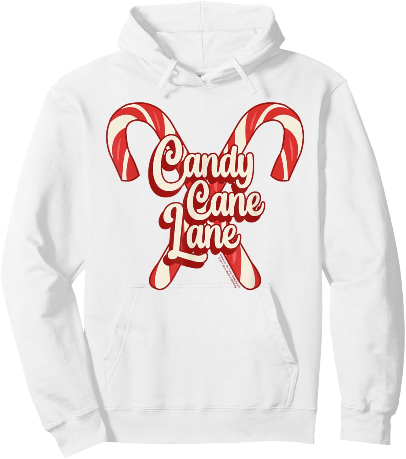 Candy Cane Lane Christmas Sia Lyric Hoodie - Hoodie | White