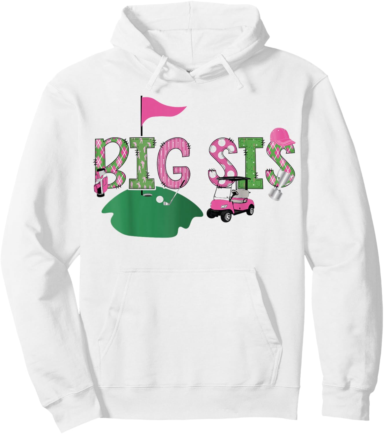 Golf Big Sis Hole In One Golf 1St Birthday Party Hoodie - Hoodie | White