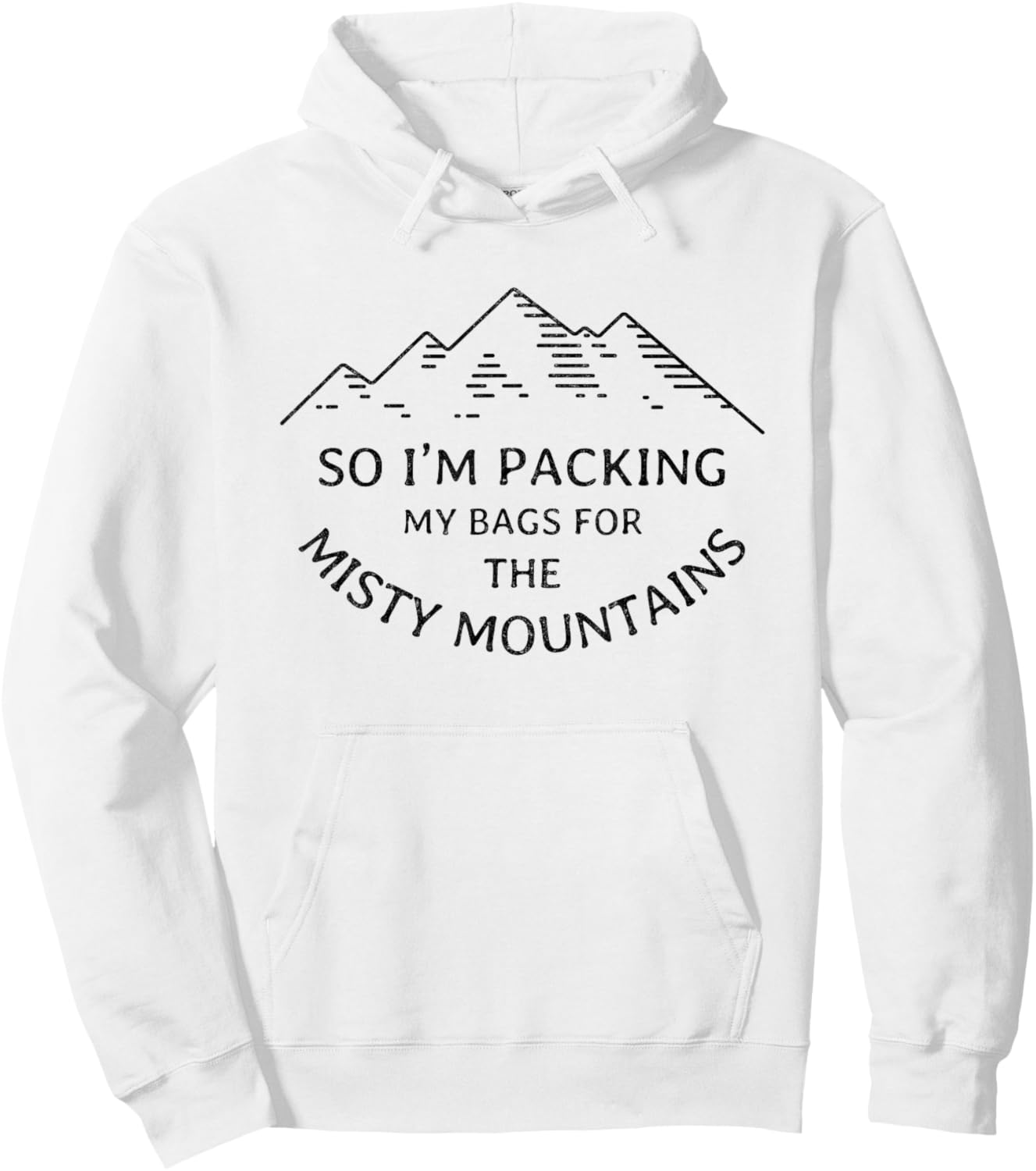 Packing my bags for the misty mountains Hoodie - Hoodie | White