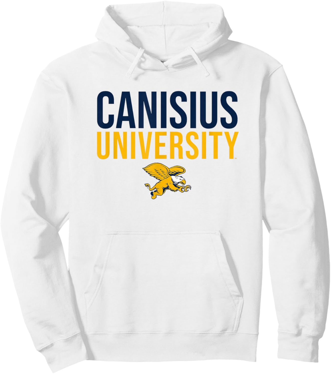 Canisius University Golden Griffins Stacked Hoodie - Hoodie | White
