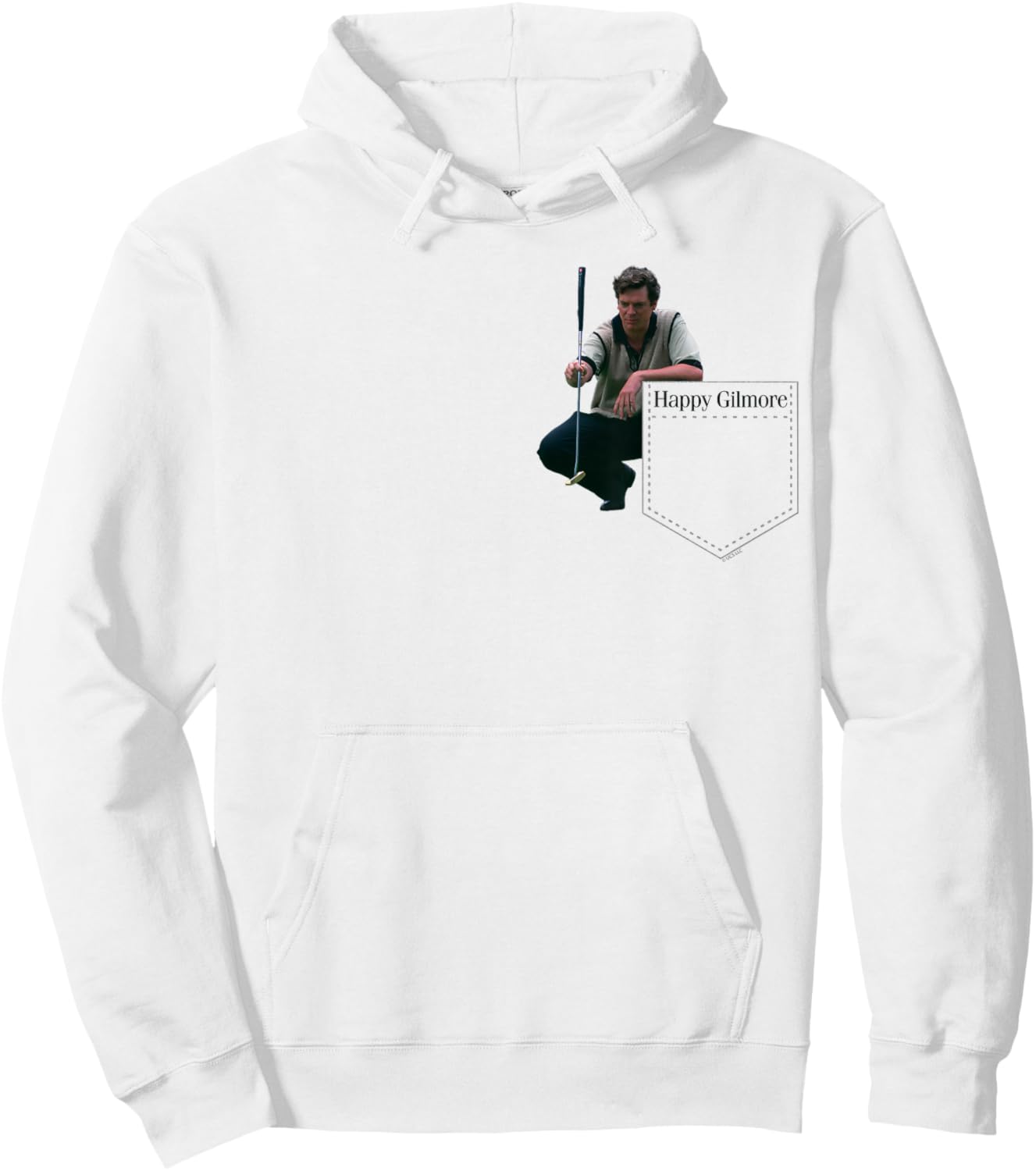 Happy Gilmore Shooter McGavin Putter Pocket Hit Hoodie - Hoodie | White