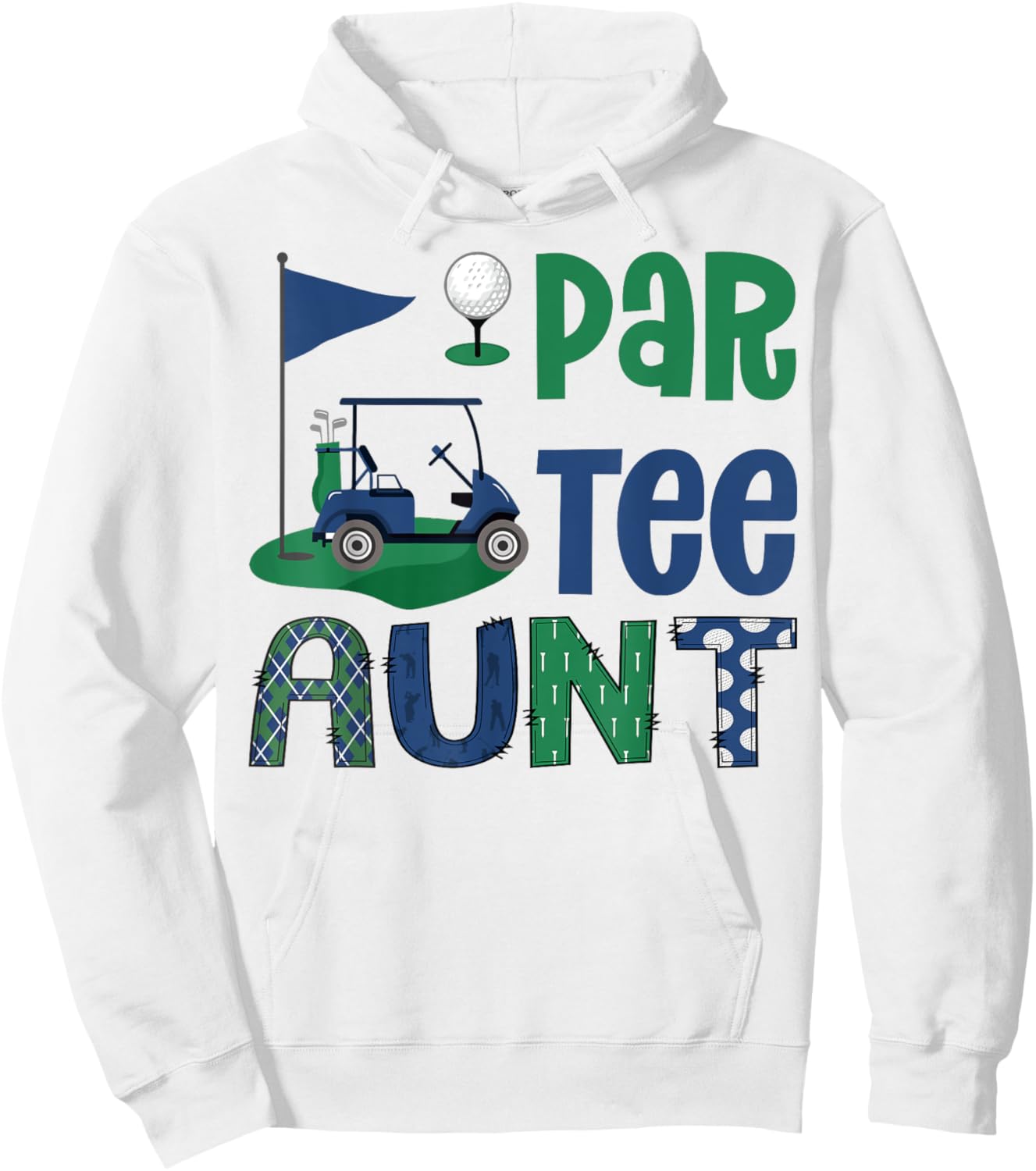Par- Aunt Golf Lover Birthday Party Family Matching Hoodie - Hoodie | White