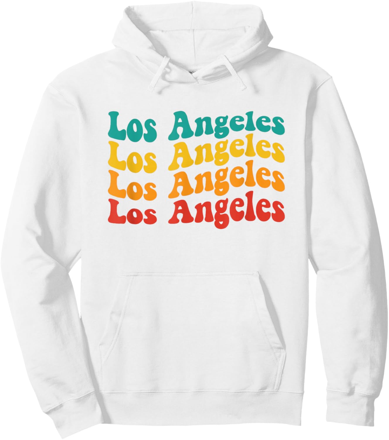 Vintage 60s Los Angeles Souvenir Men Kids LA Hoodie - Hoodie | White