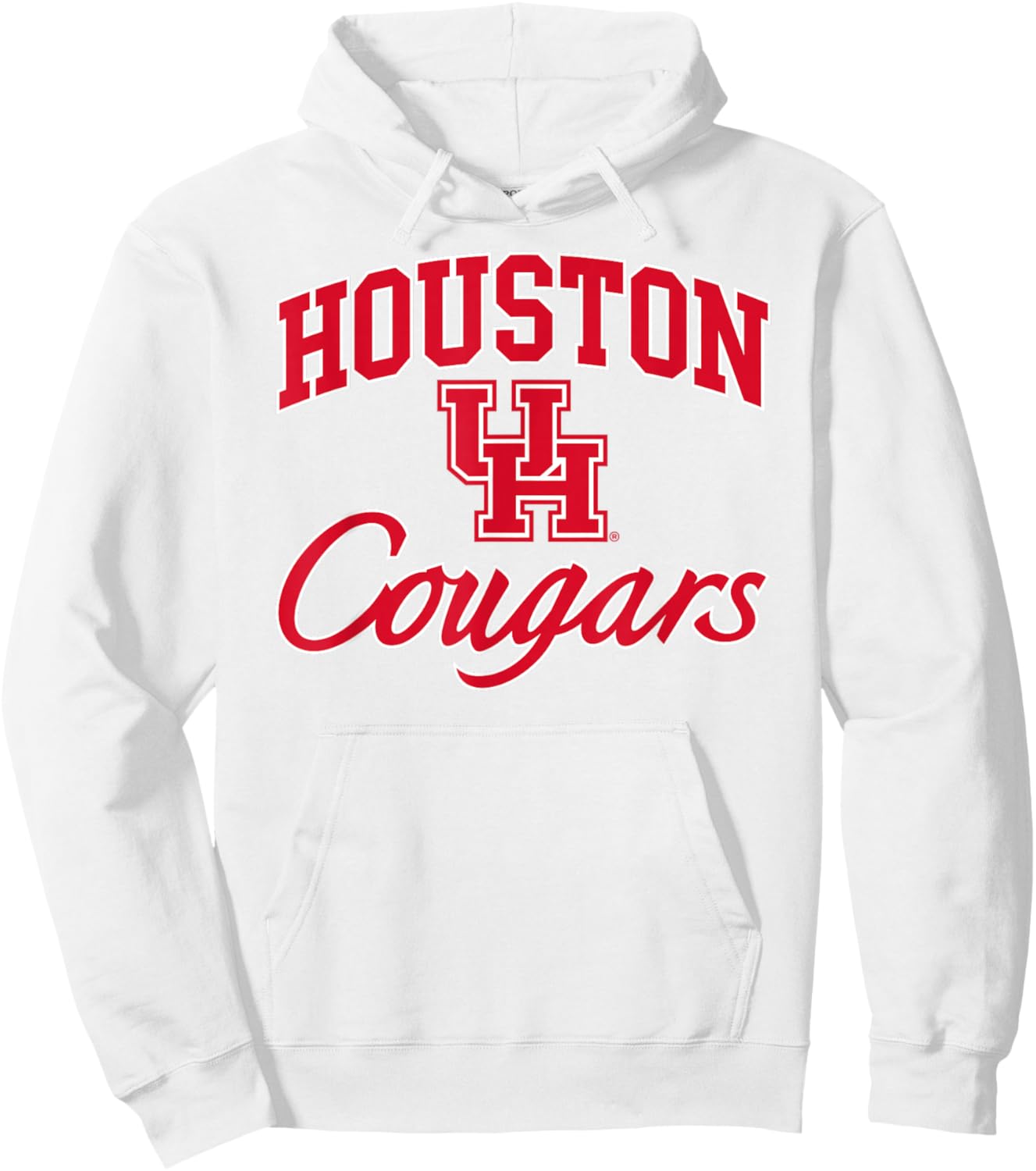 University of Houston | Houston Blue Collection Arch Script Hoodie - Hoodie | White