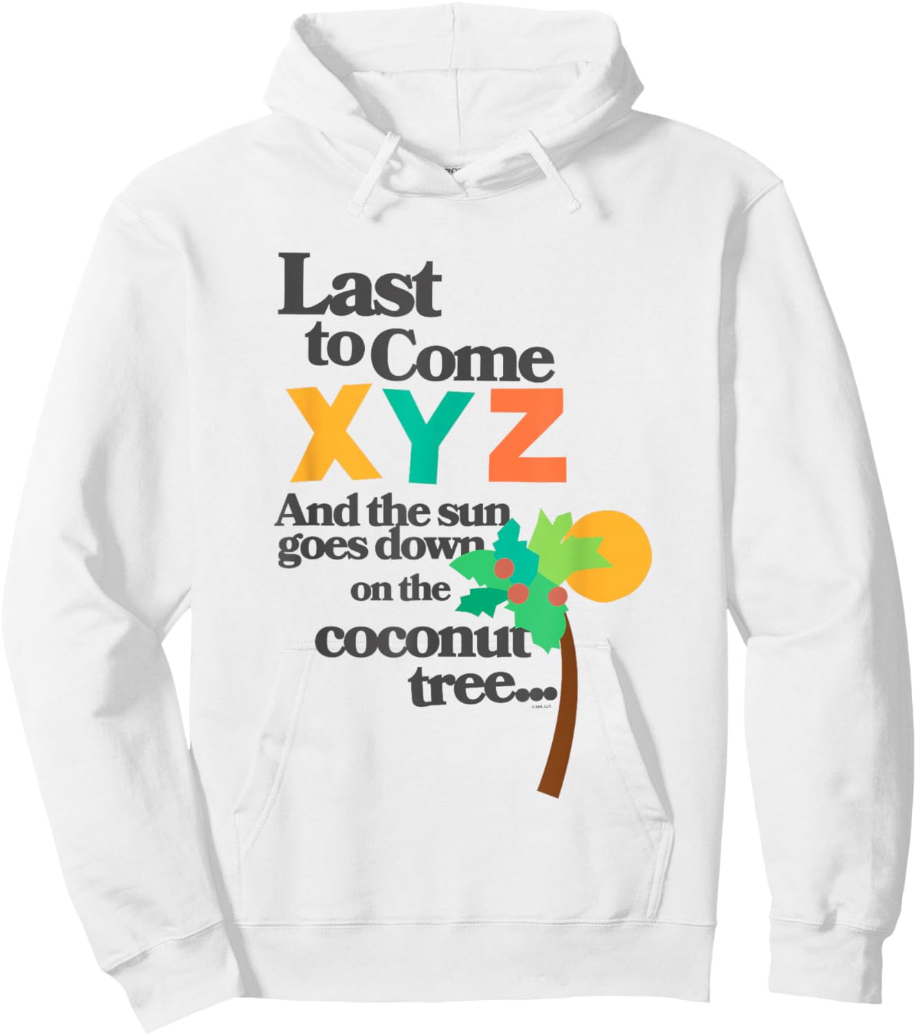 Chicka Chicka Boom Boom Last To Come X Y Z Cute Chest Logo Hoodie - Hoodie | White