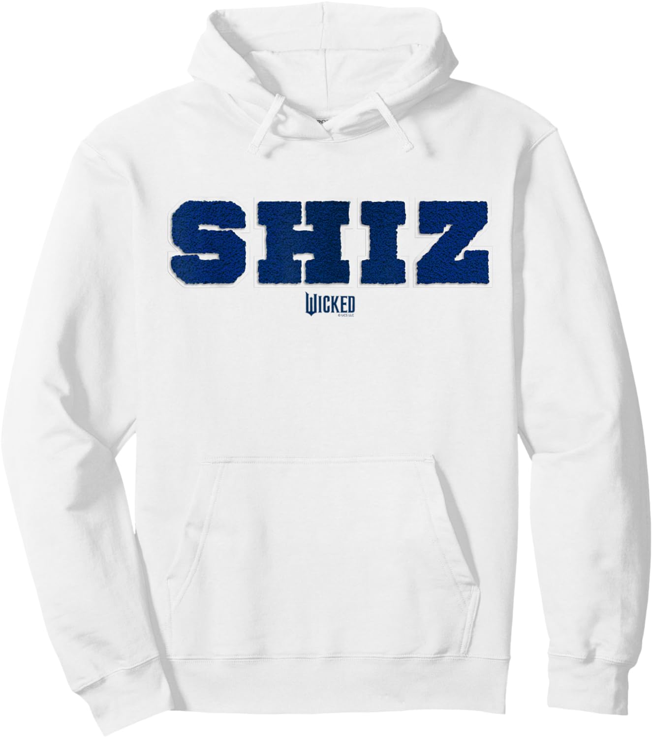 Wicked Shiz University Collegiate Faux Embroidery Hoodie - Hoodie | White