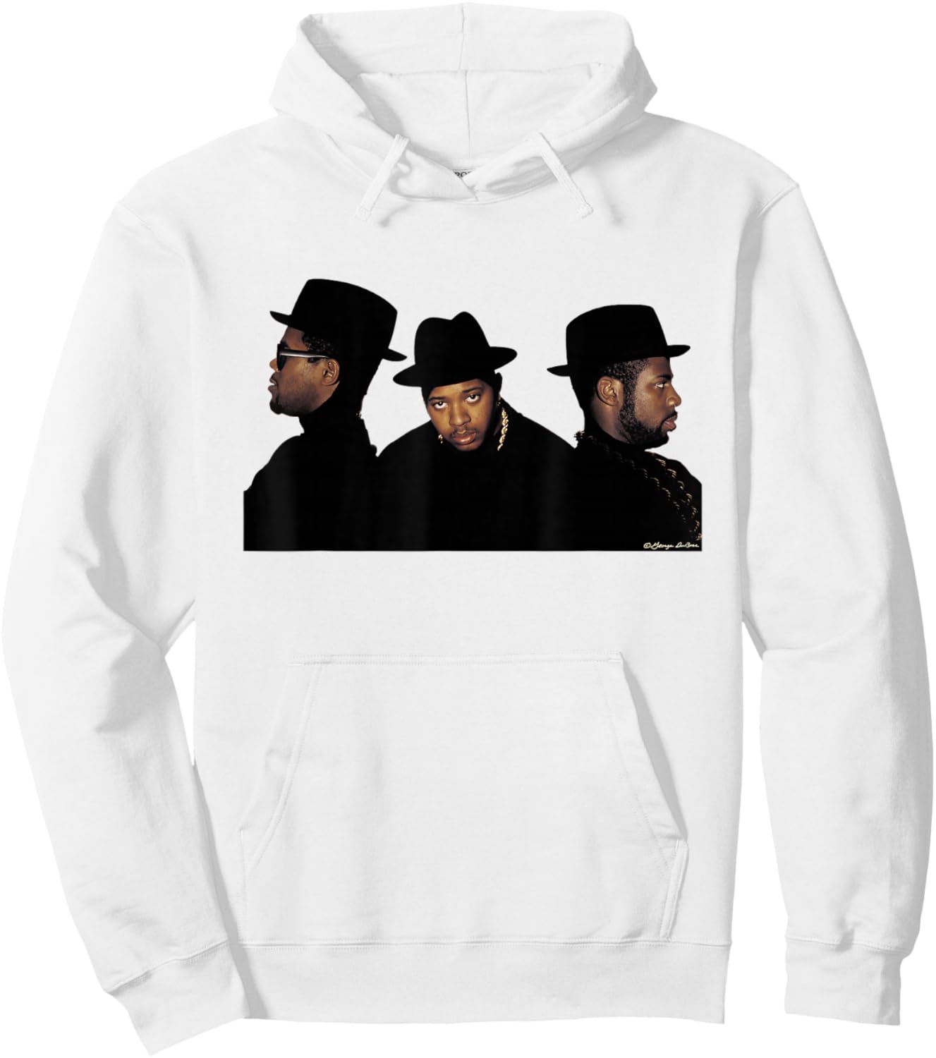 Run-DMC Hip Hop Group Photo By George DuBose Hoodie - Hoodie | White
