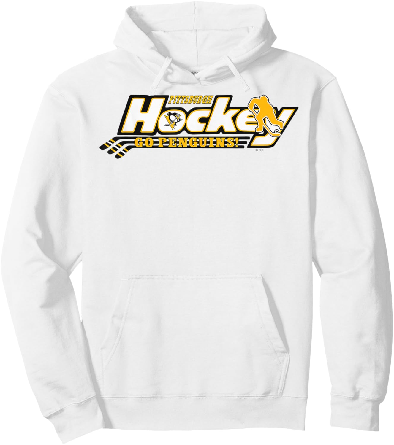 Pittsburgh Penguins Hockey Gray Officially Licensed Hoodie - Hoodie | White