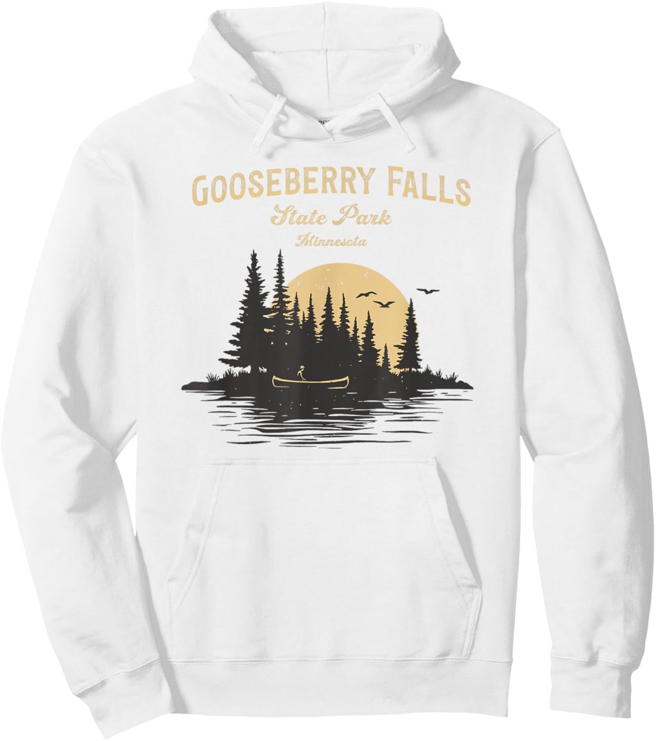 Gooseberry Falls State Park Minnesota Lake River Canoe Hoodie - Hoodie | White